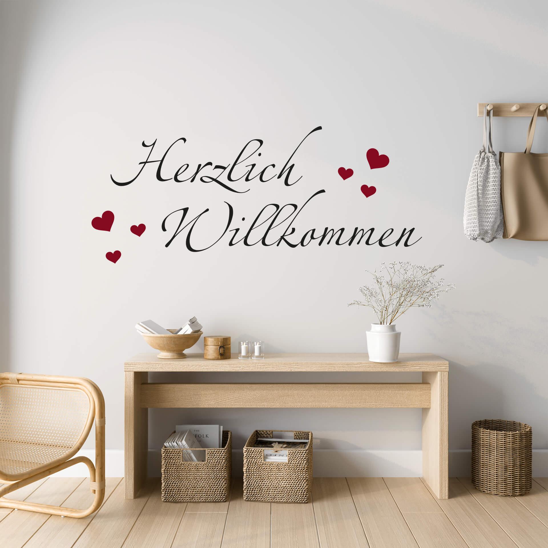Wallsticker - Herzlich Willkommen 4(2-farver)