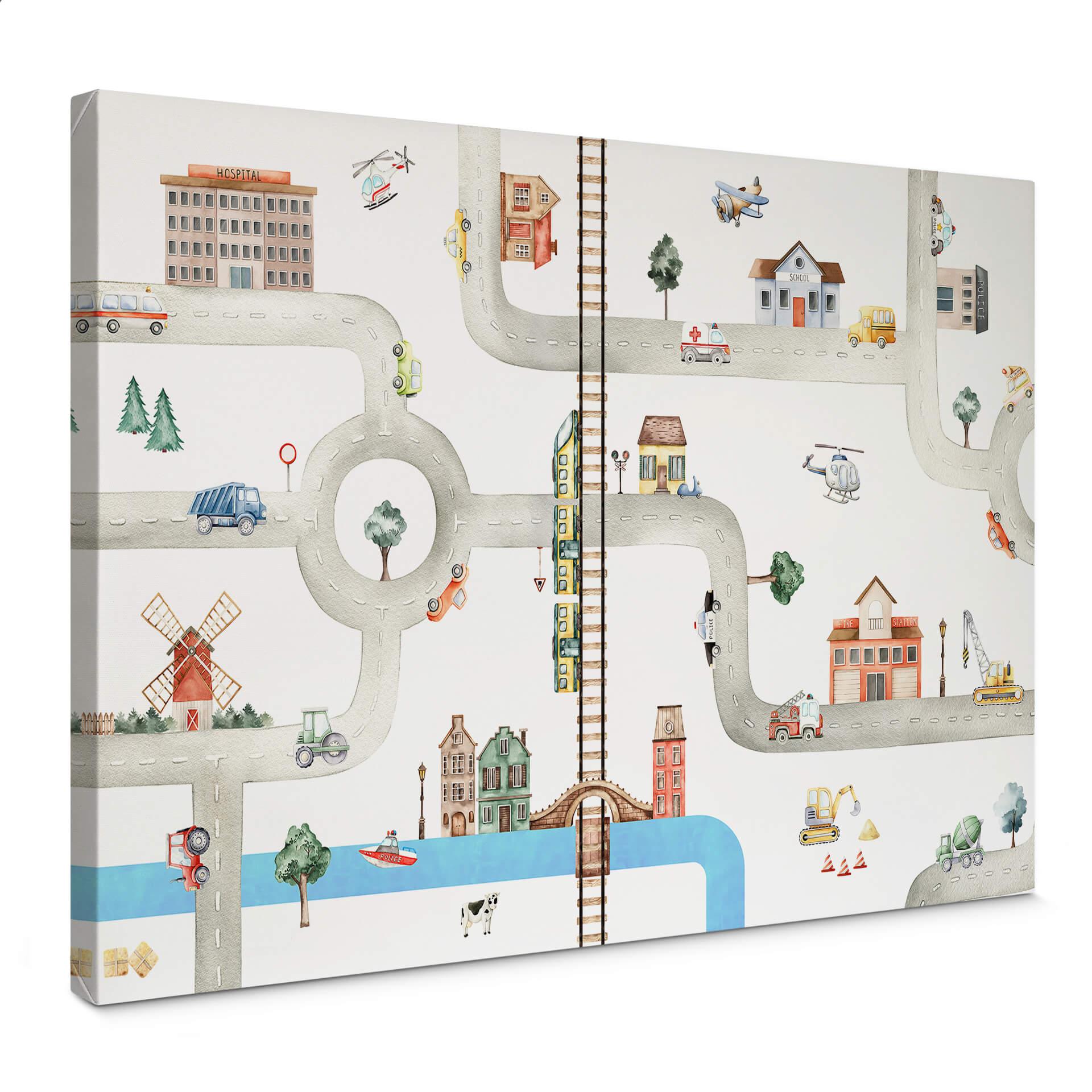 Cuadro lienzo habitación infantil Oliver Robins - Play street