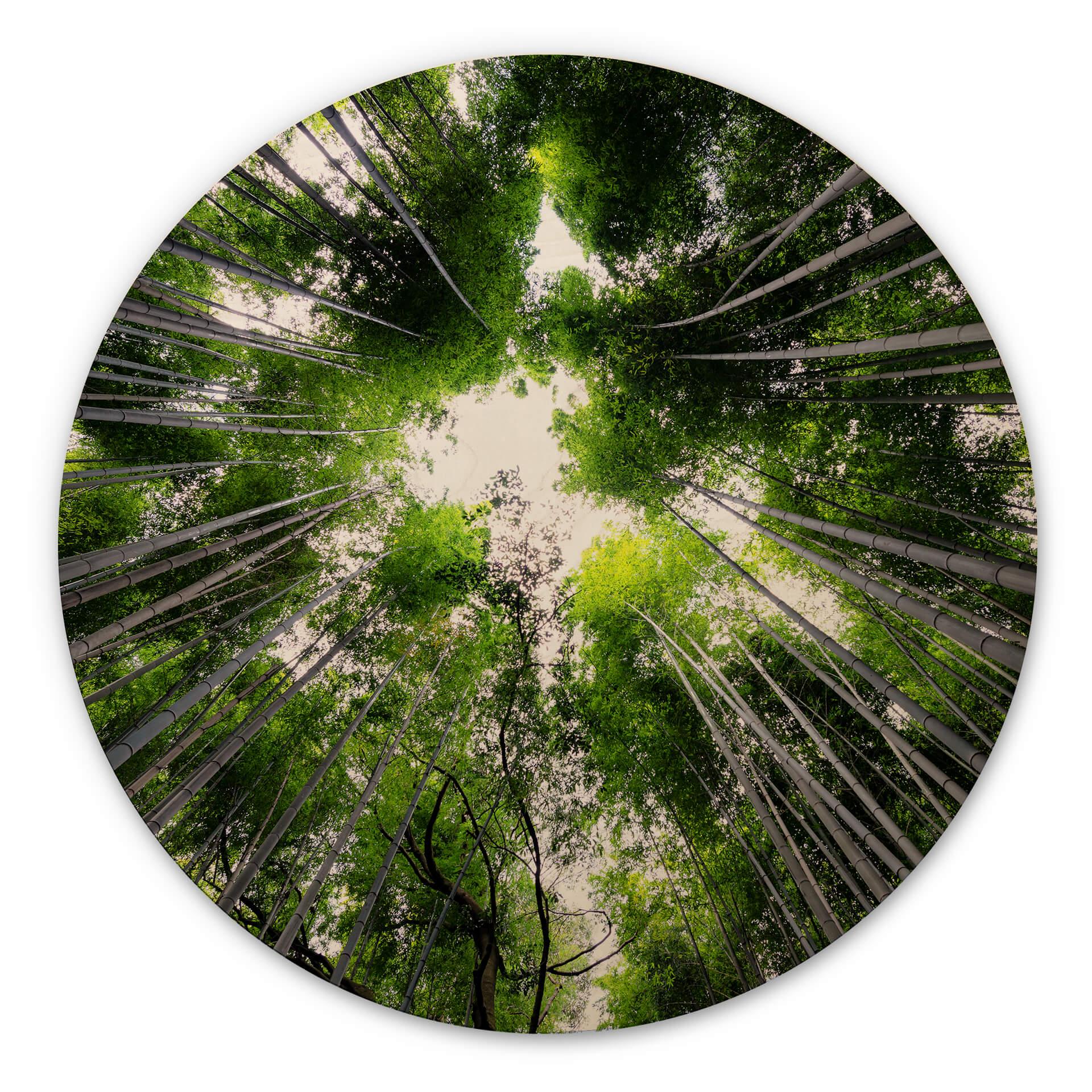 Cuadro de madera Hugonnard - Bosque en Japón - Redondo