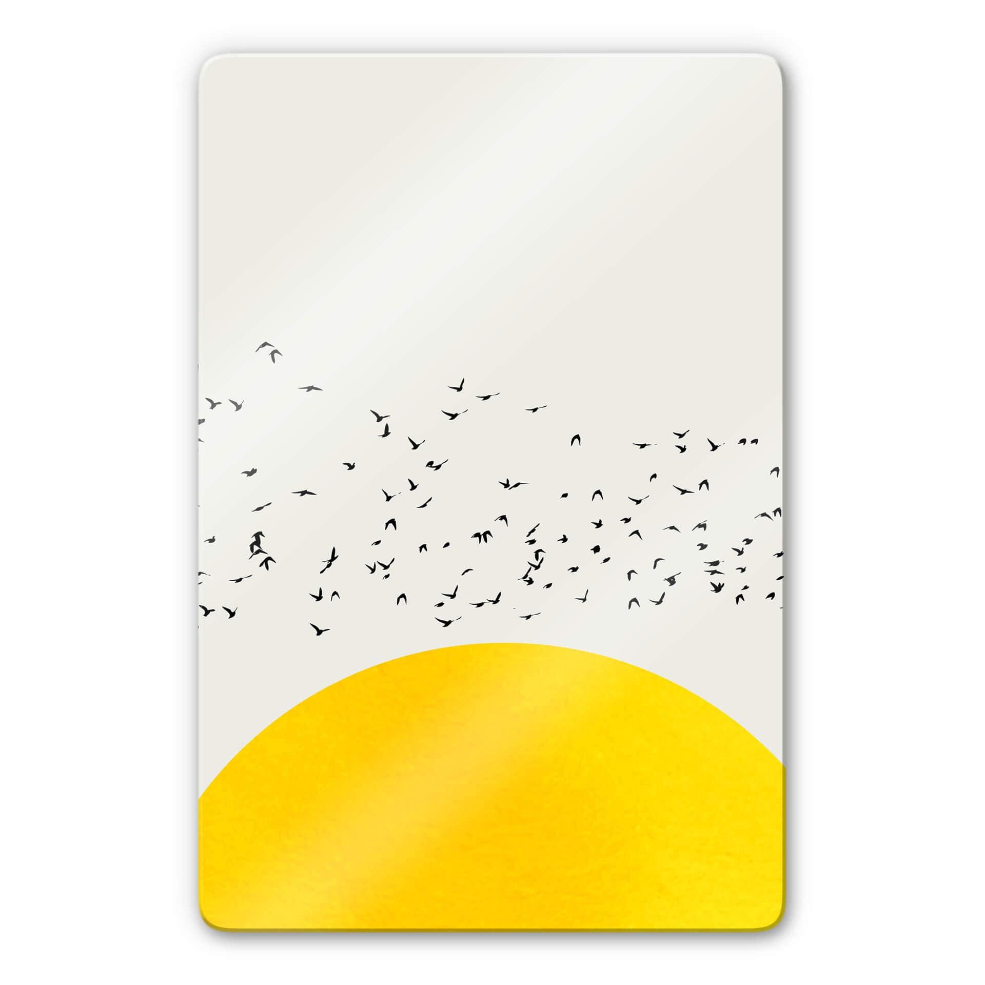 Tableau en verre Kubistika - Oiseaux
