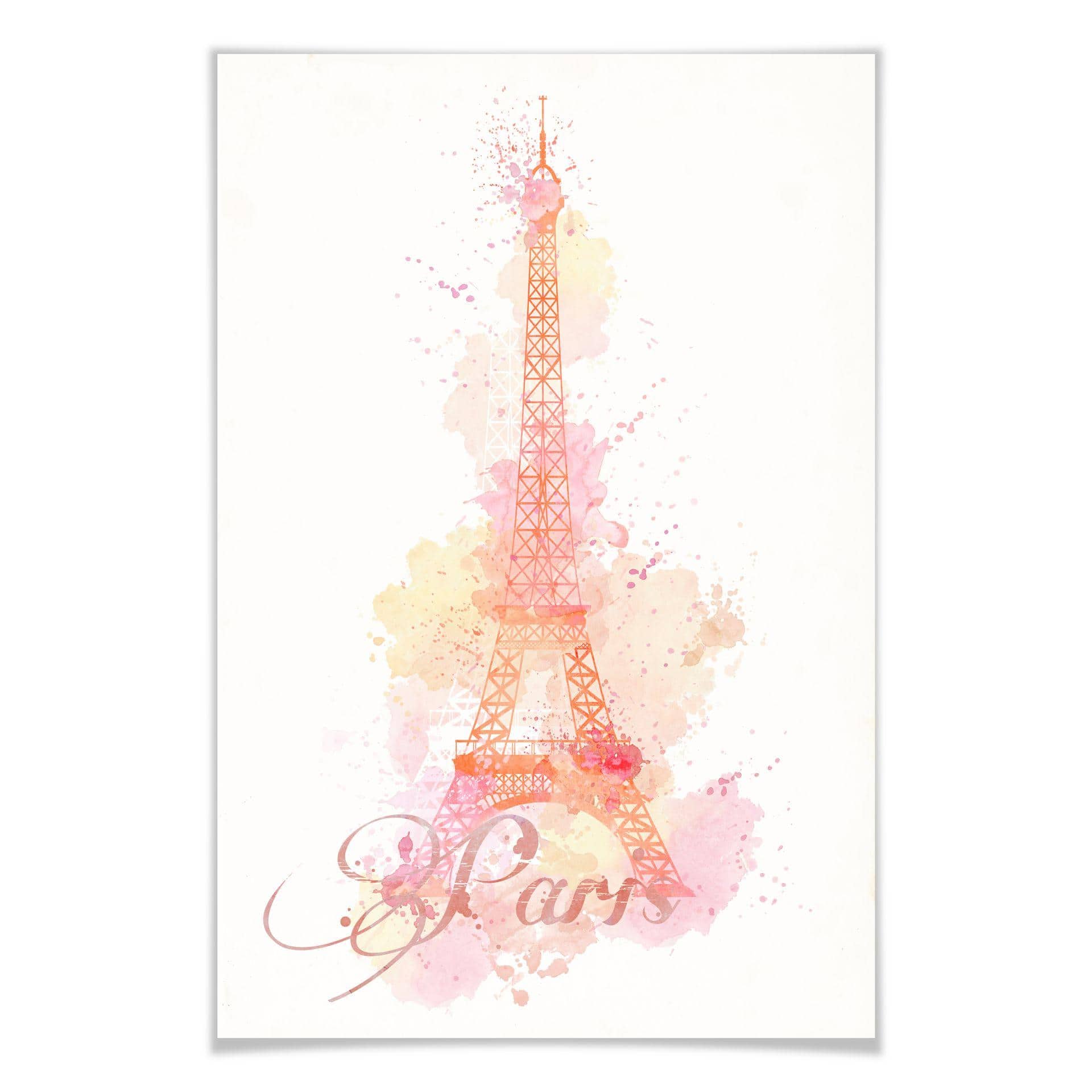 Poster - La Tour Eiffel en aquarelle
