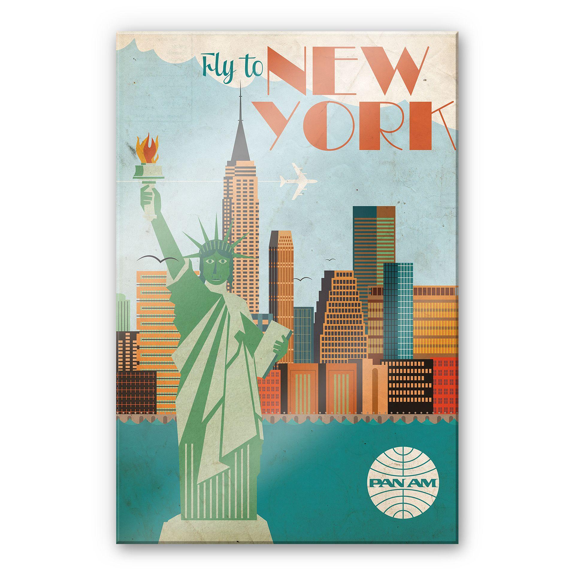 Akrylbillede PAN AM - Flyv til New York