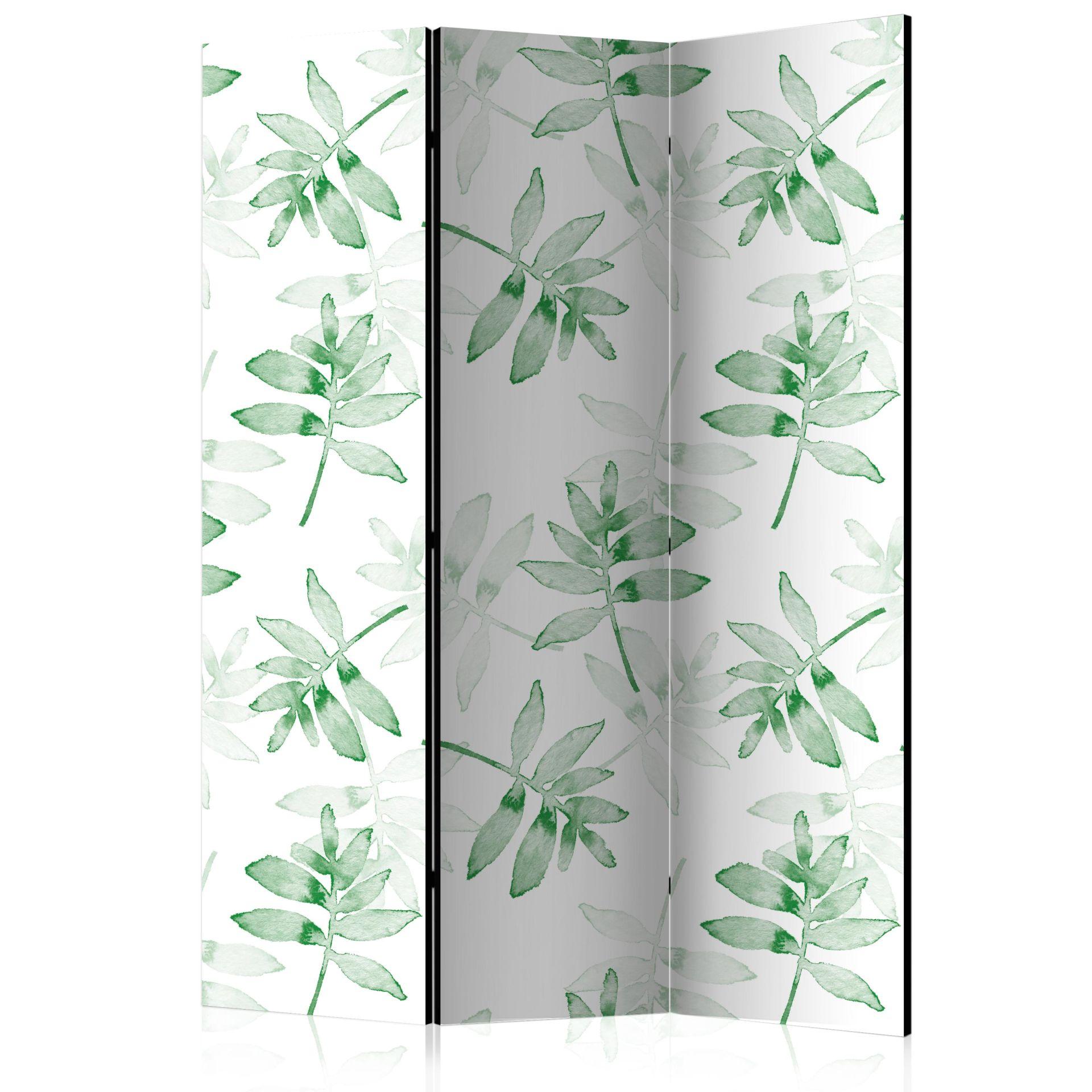 Screen room divider - Akvarelgrene, 3-delt