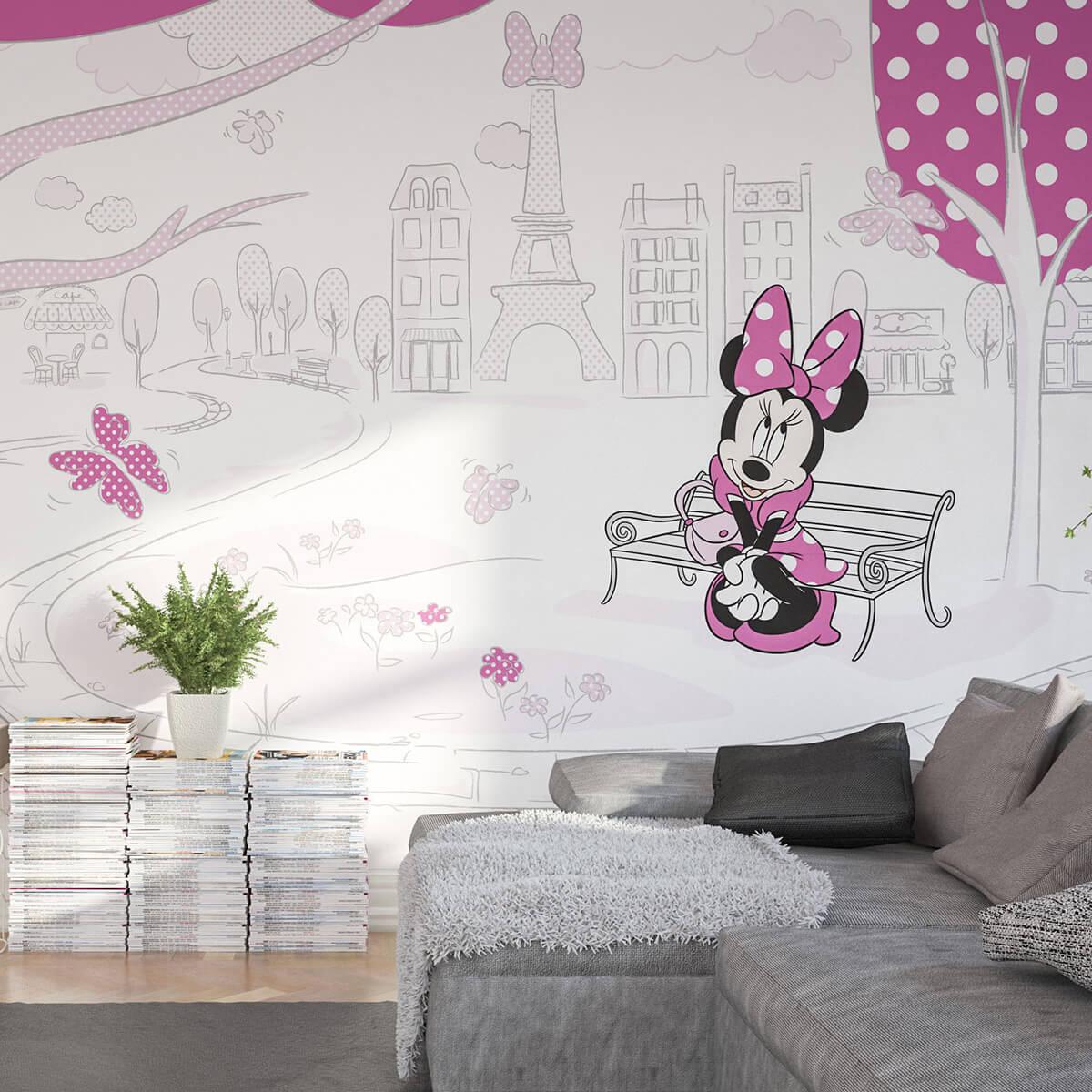 Fotobehang Minnie in Parijs