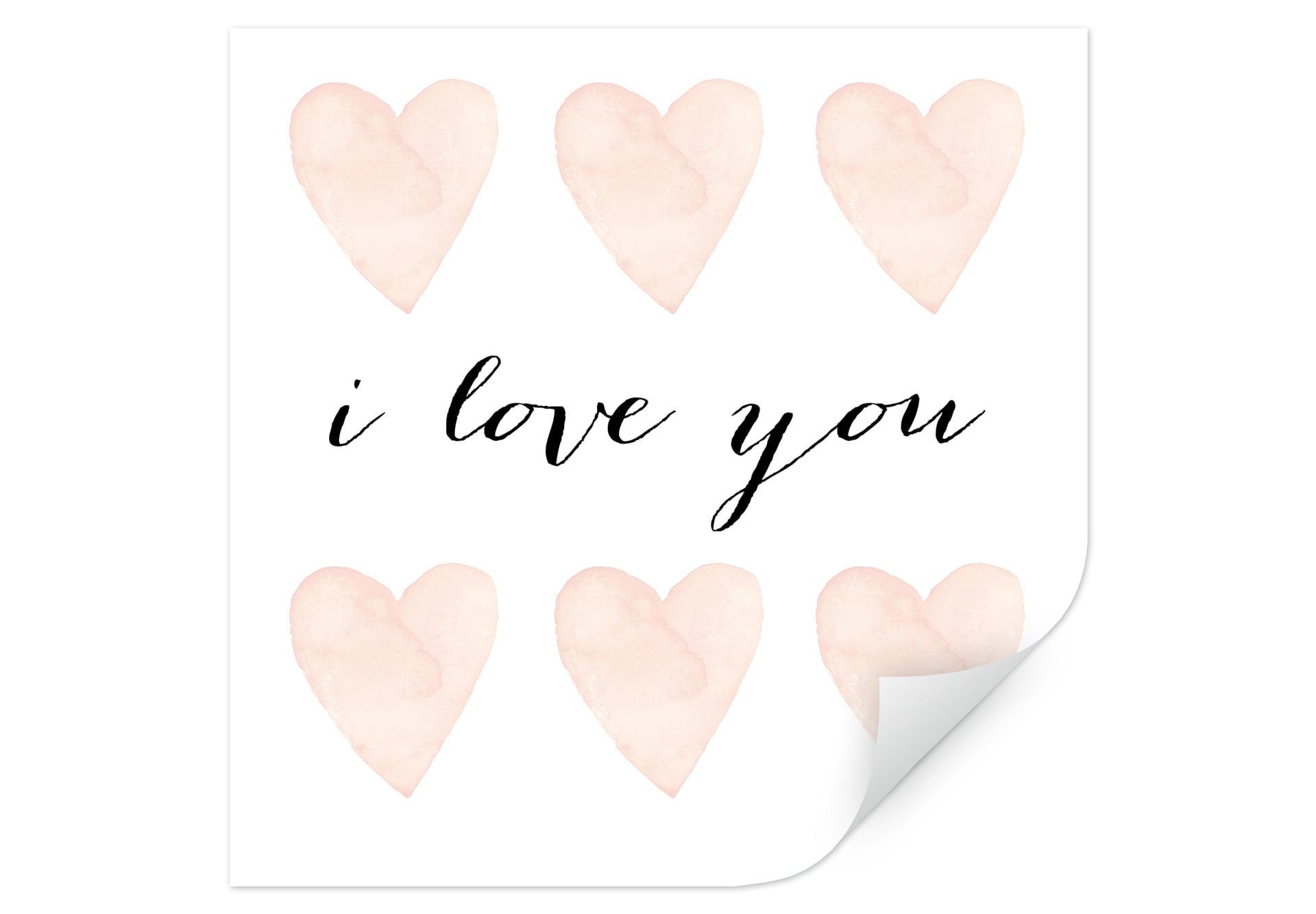 Wall Print Confetti & Cream – I Love You
