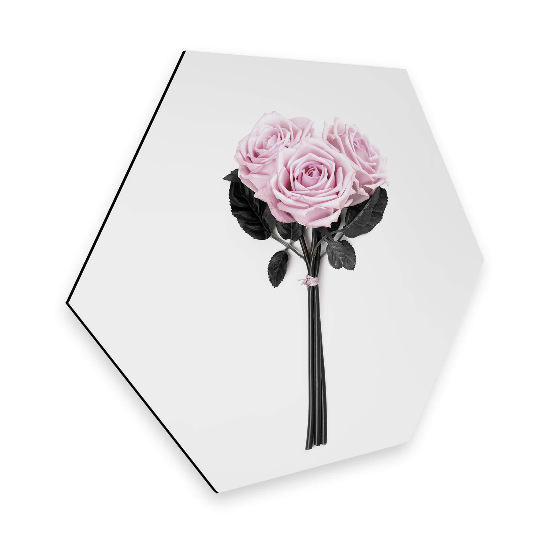 Hexagon Dibond Kubistika - Beautiful Roses