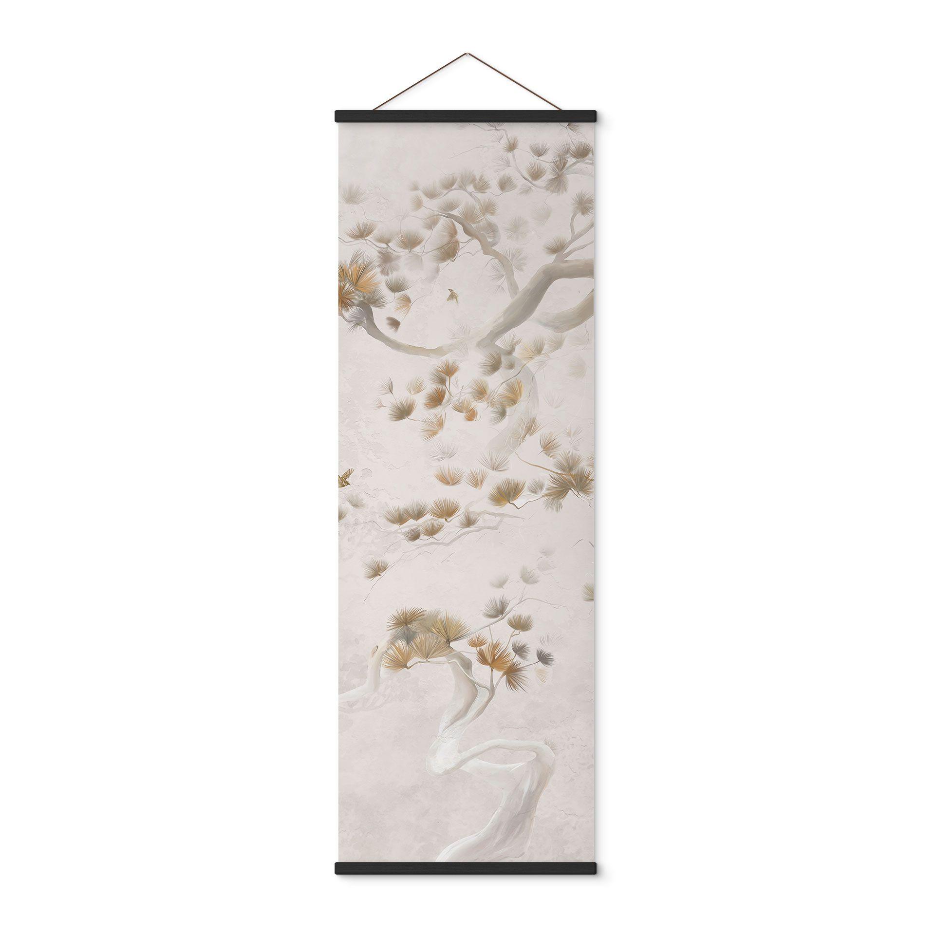 Textielposter Elegante dennenboom in Aziatische stijl - Ms Tiff - Panorama