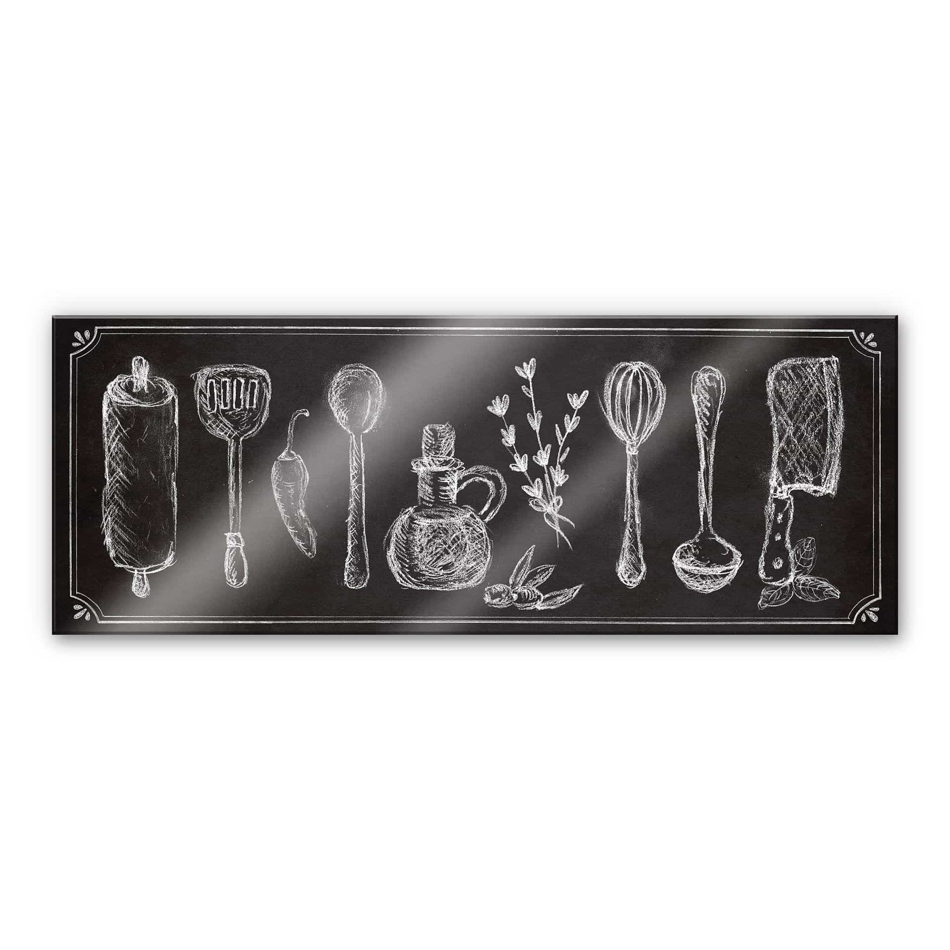 Tableau en verre acrylique - Rustic Kitchen - Panorama