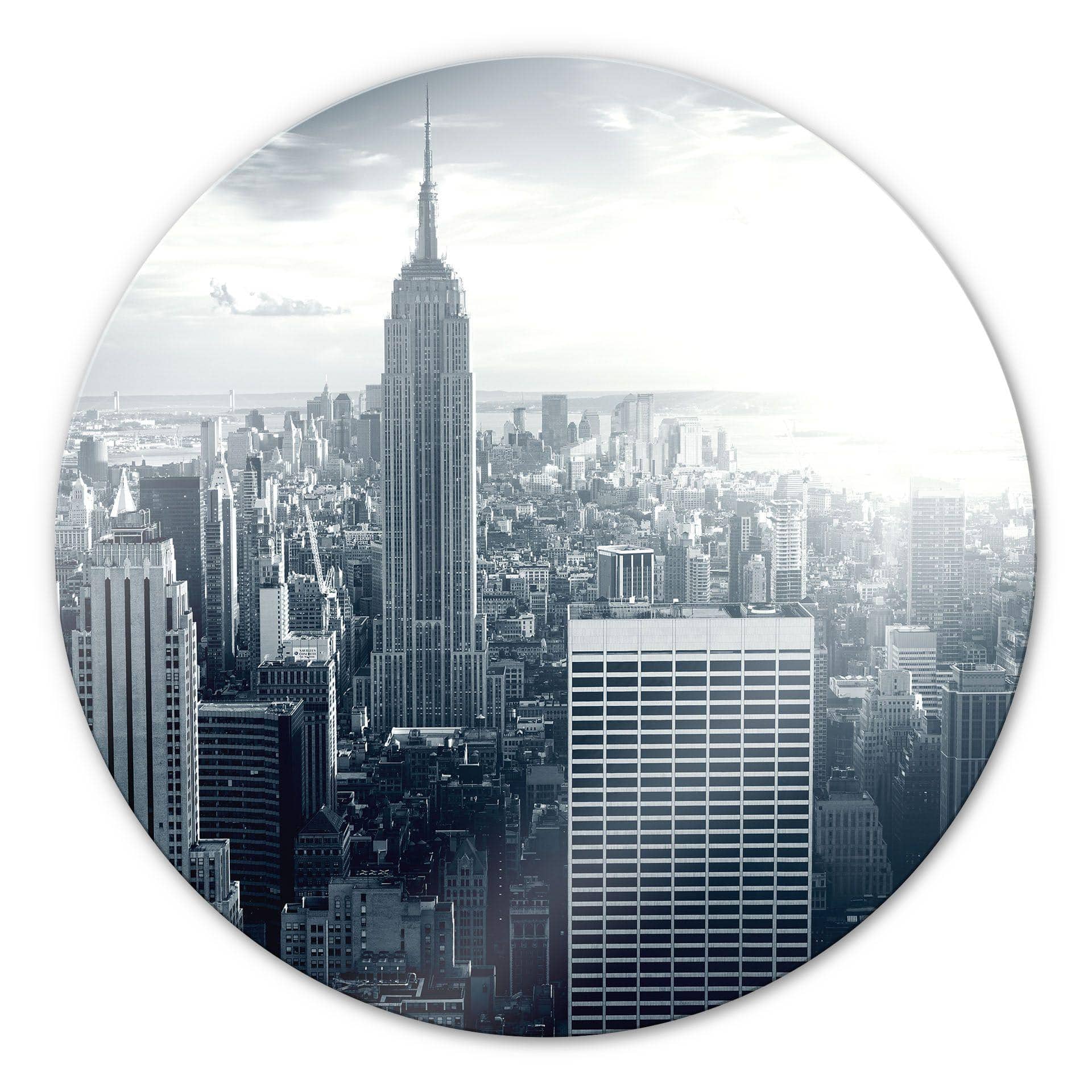 Tableau en verre - The Empire State Building - rond