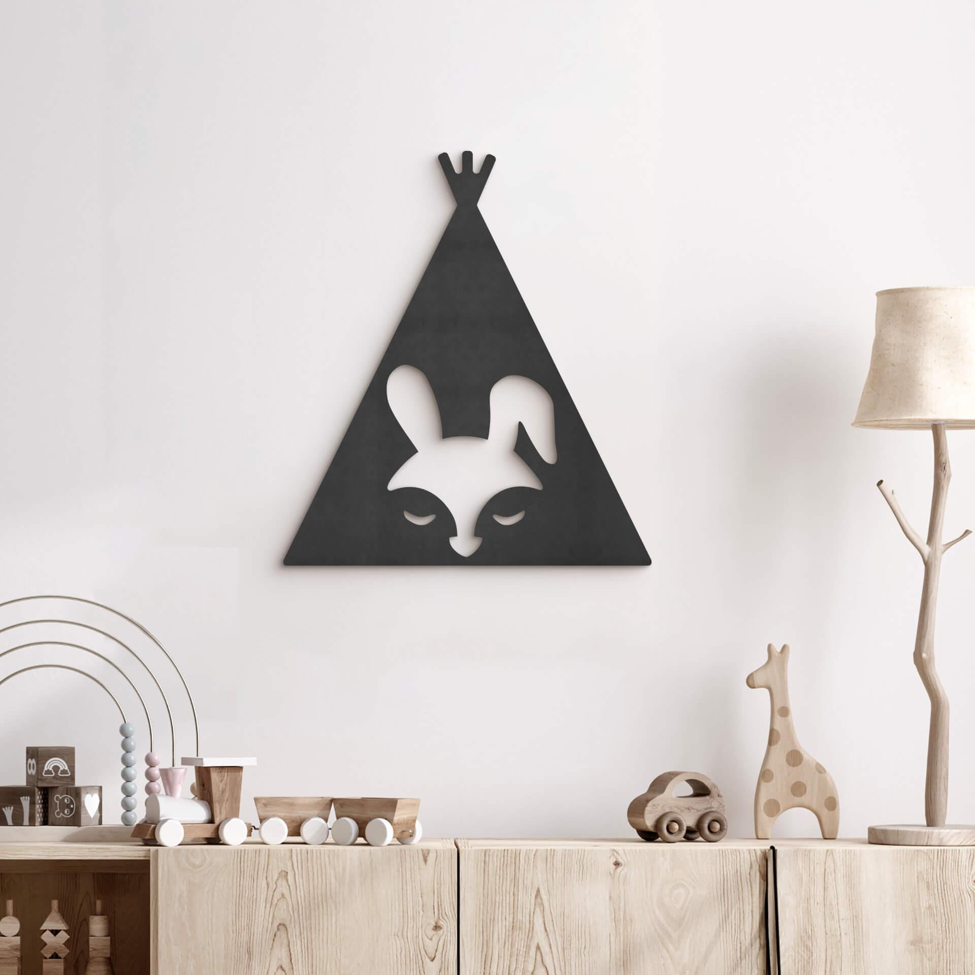 MDF - Decoración en madera - Tipi - Conejito