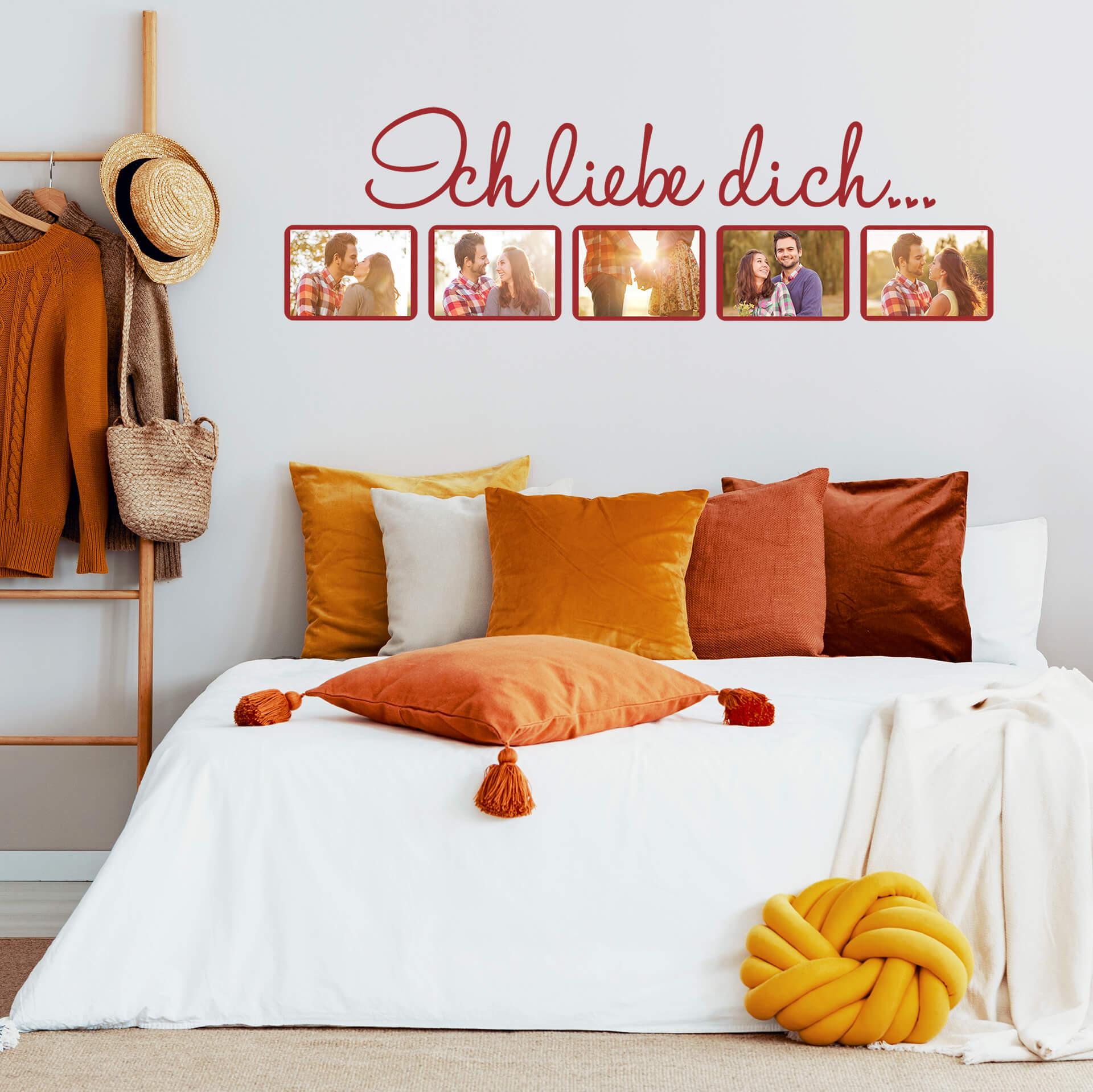 Wallsticker - Ich liebe dich 2 med plads til fotos