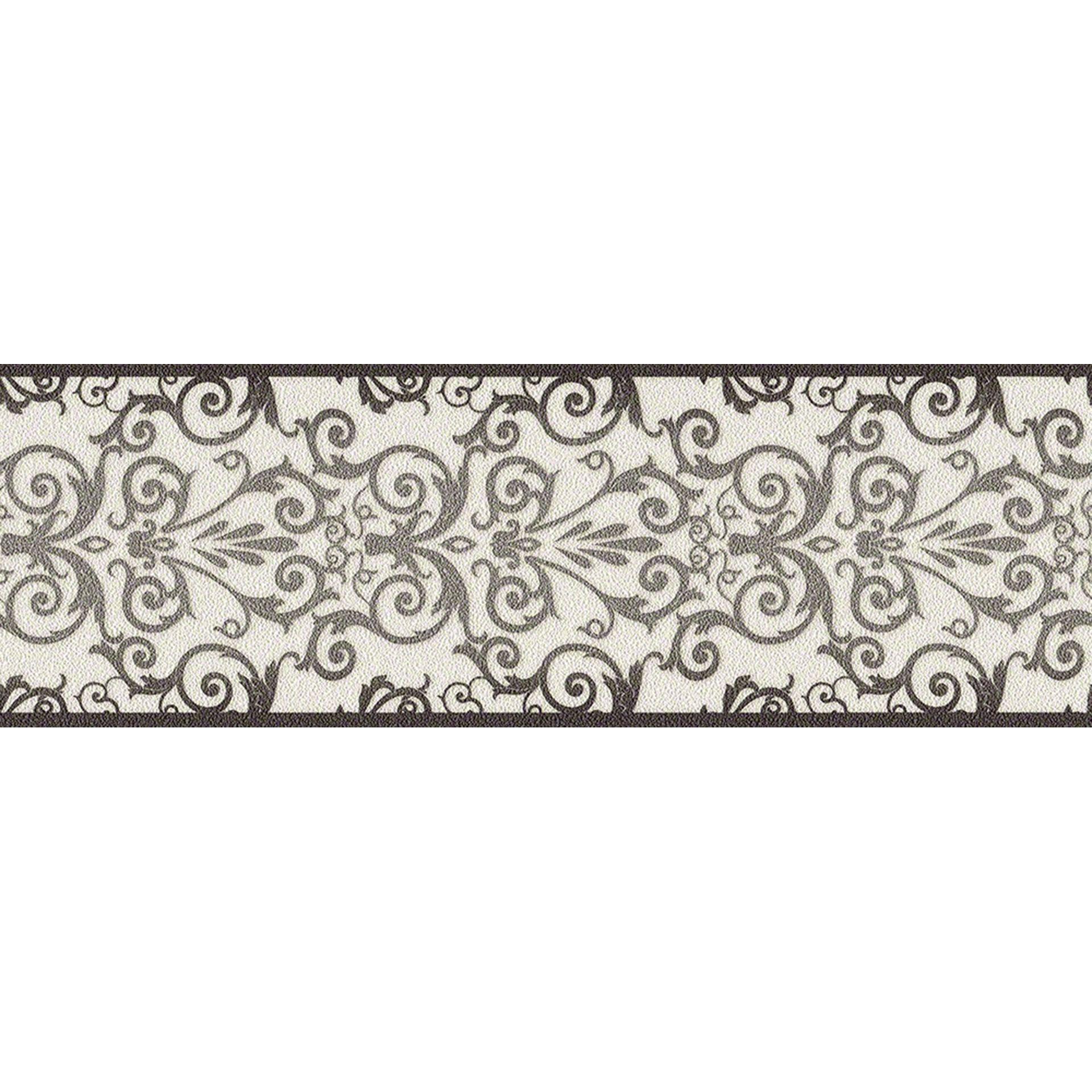 Versace Tapetbanner Herald Sort, Metallisk, Hvid