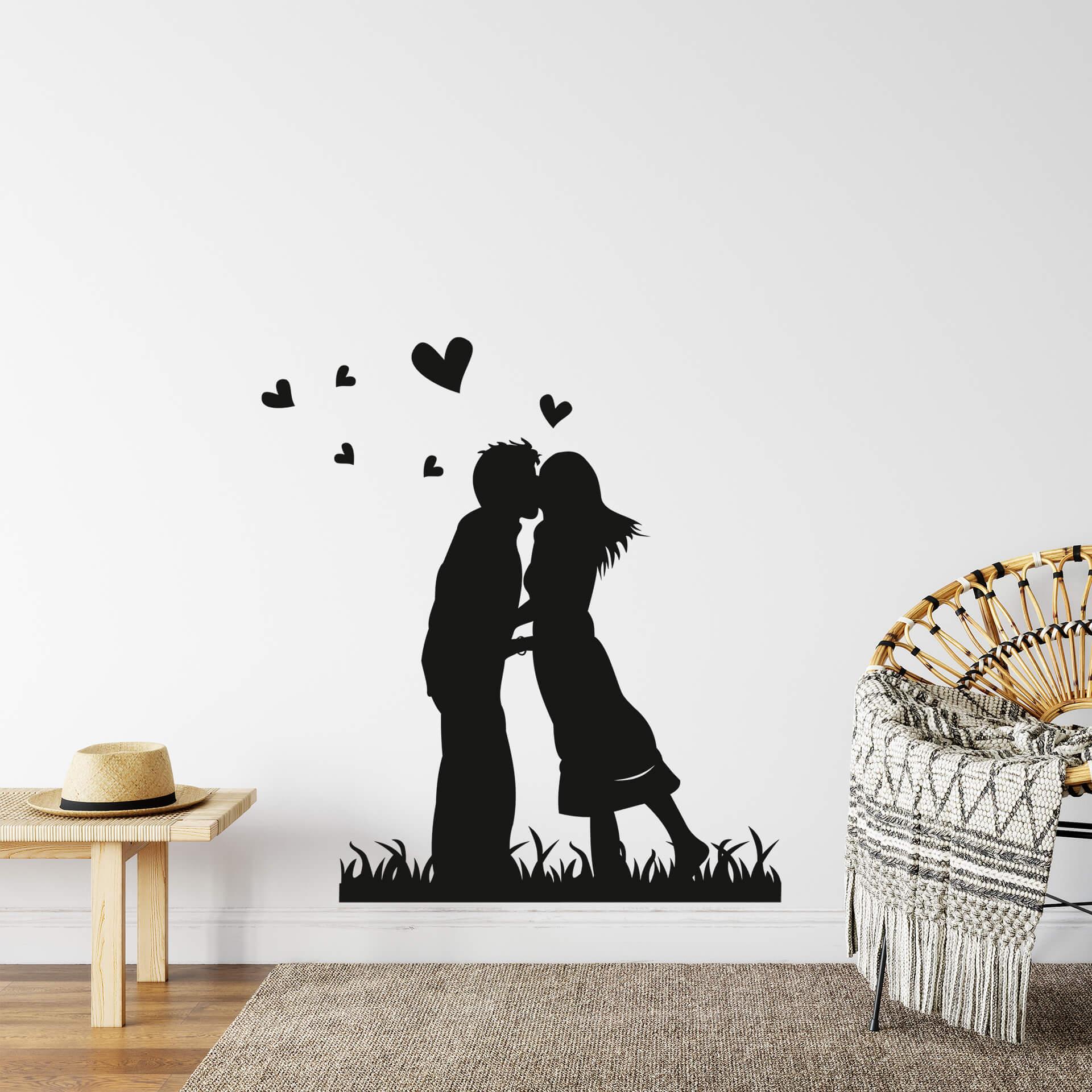Wallsticker - Kyssende Kærester 2