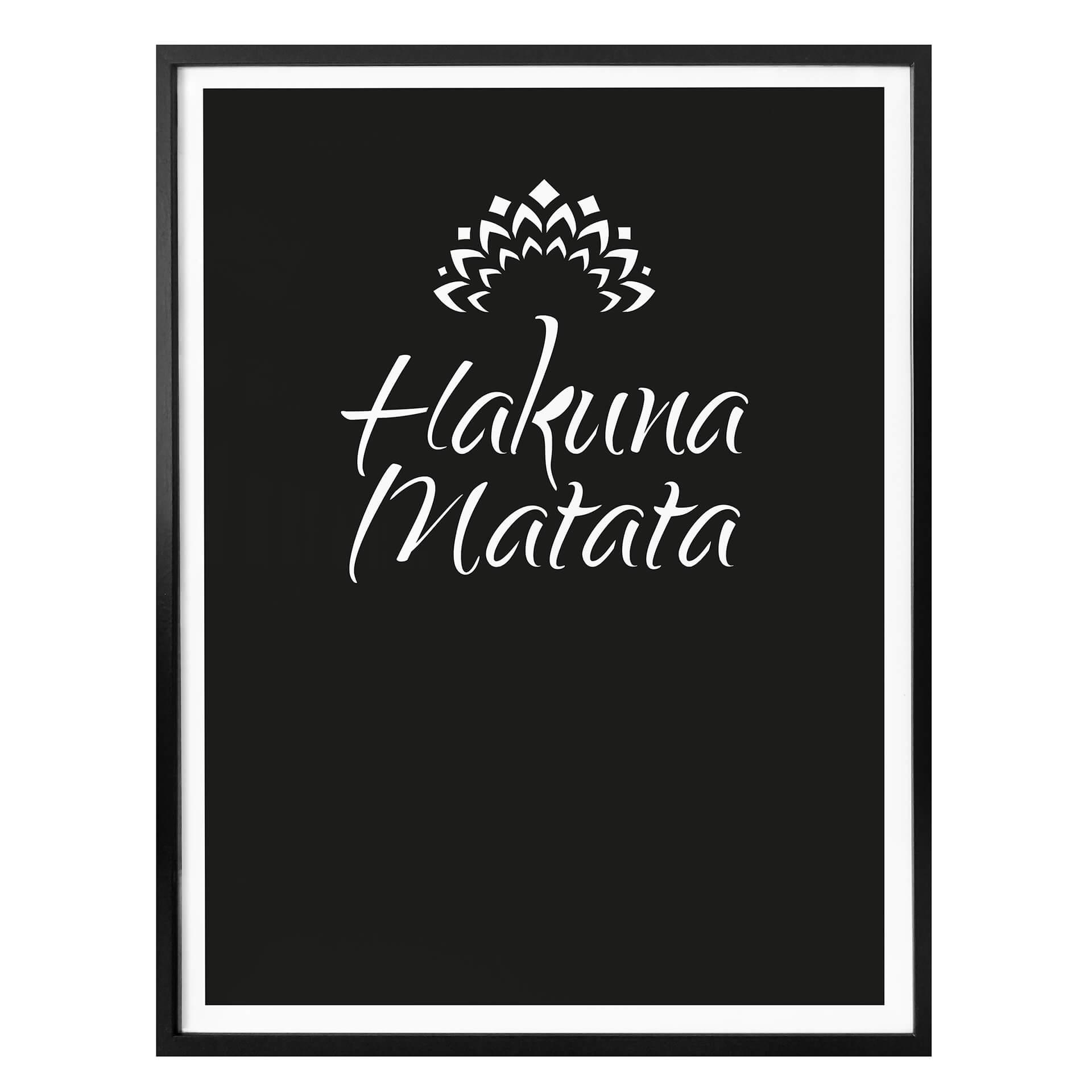 Plakat - Hakuna Matata med blomster