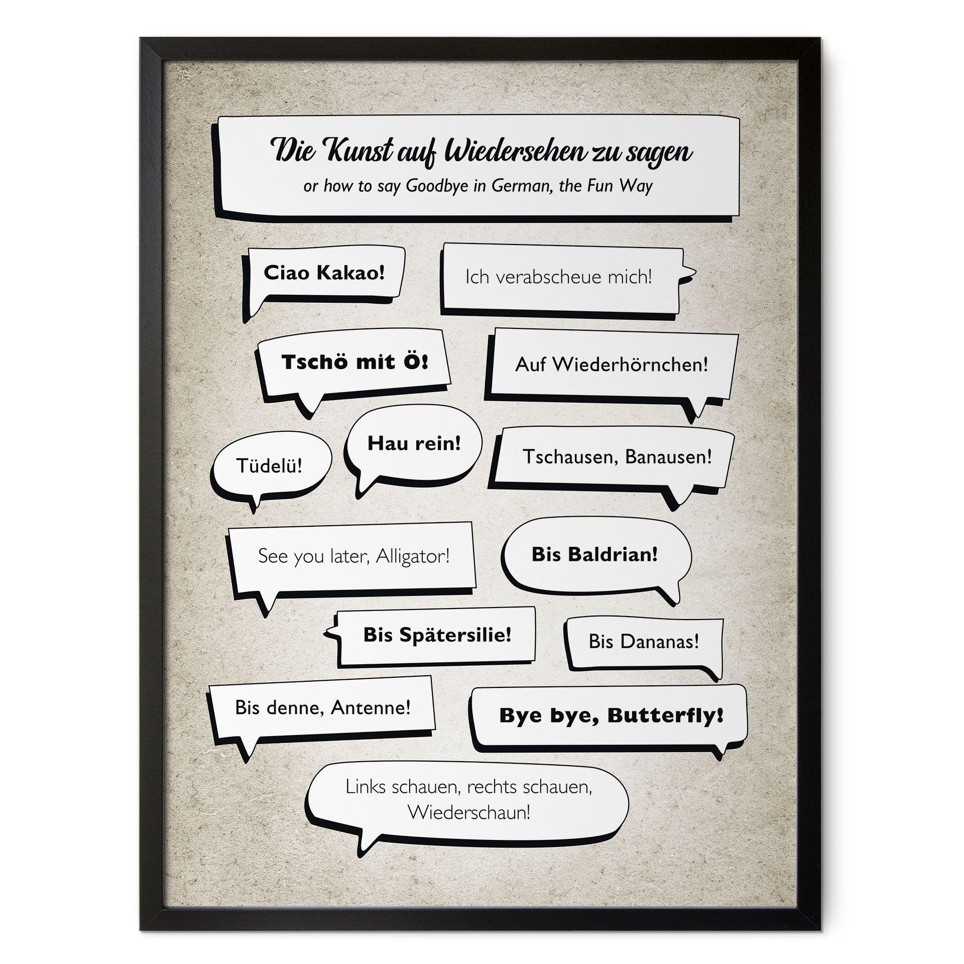 Poster Die lustigsten Abschiedsgrüße