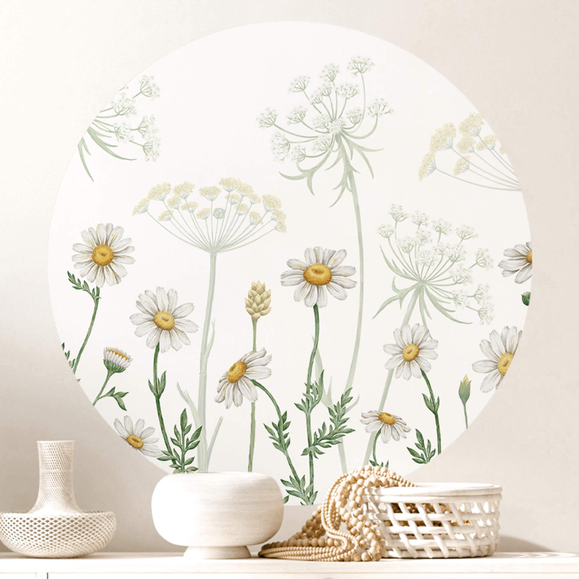 Vinilo decorativo Sir Edward - Paseo florido de primavera - Redondo