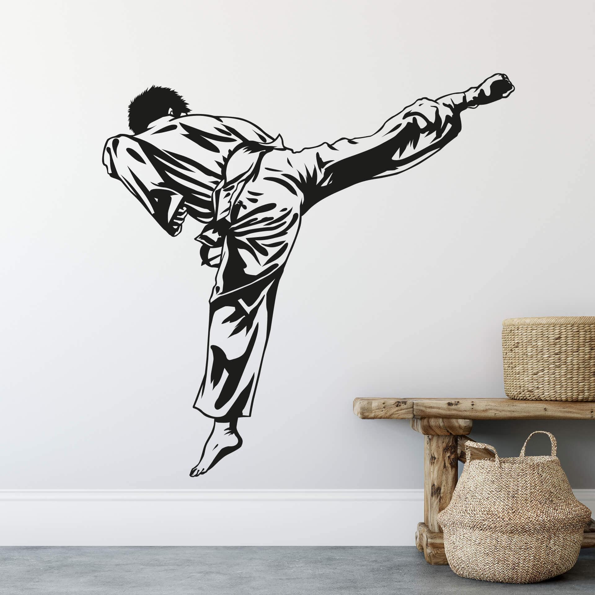 Sticker mural - Joueur de karaté