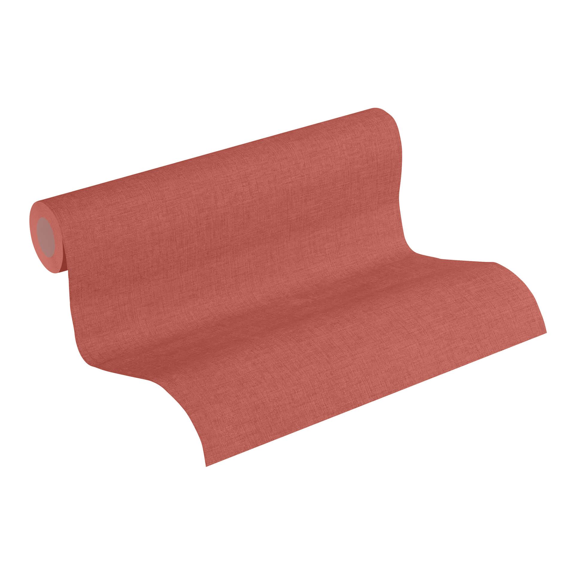 Papel pintado tejido-no tejido de Livingwall Papel pintado liso rojo de la unidad New Walls