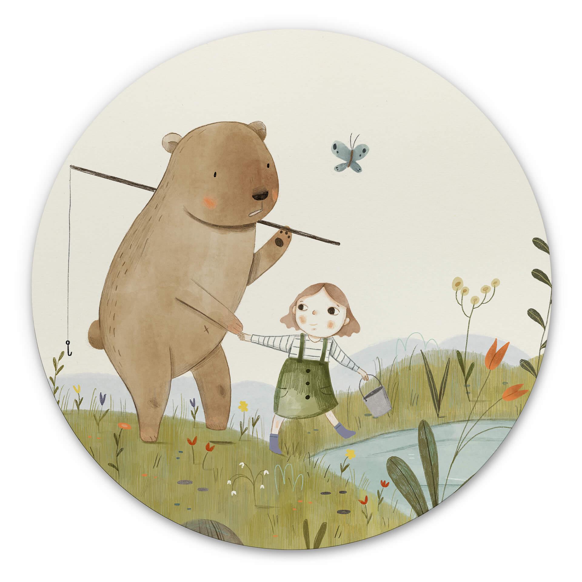 Wandcirkel Loske - Let's go Fishing