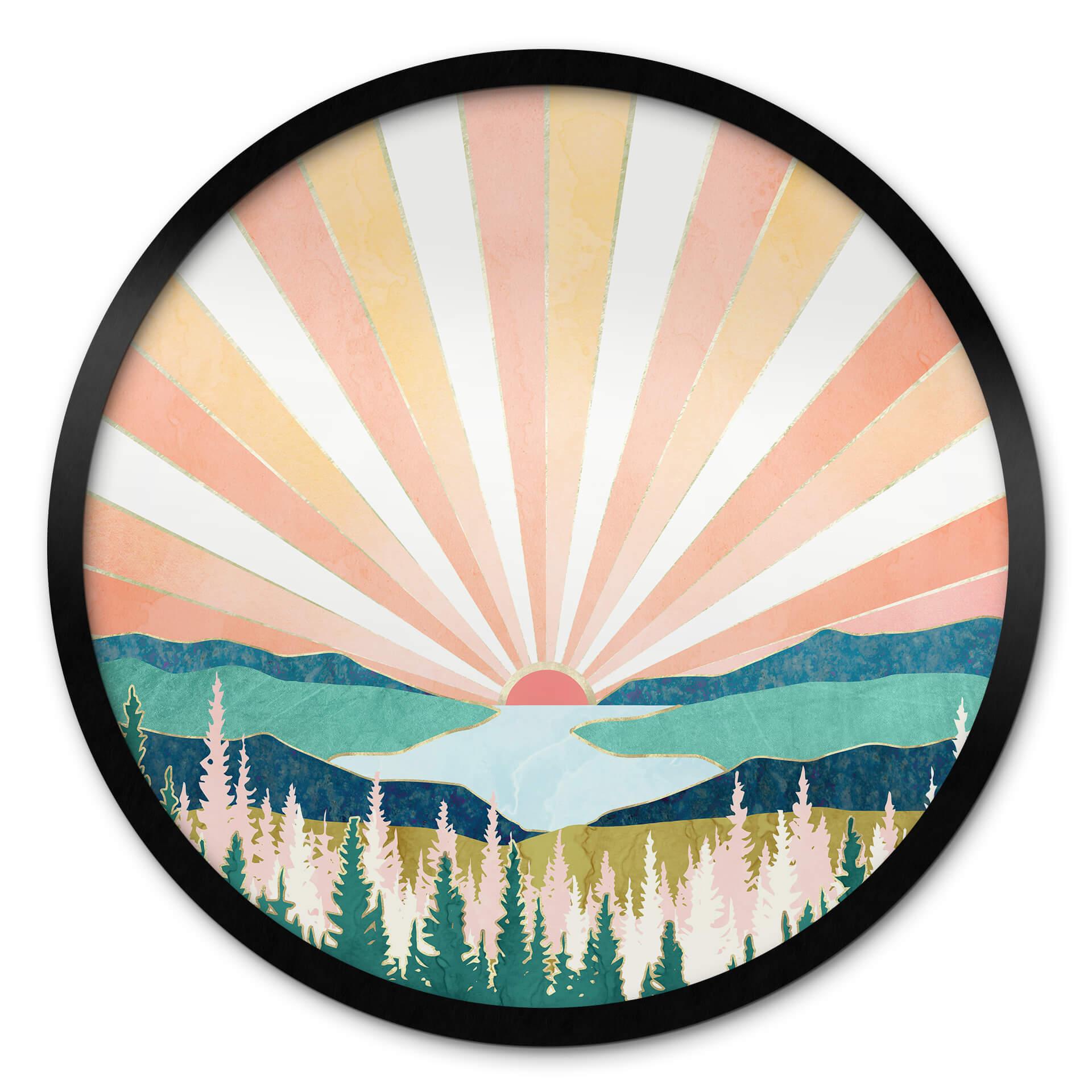 Póster SpaceFrog Designs - Retro Summer - Redondo