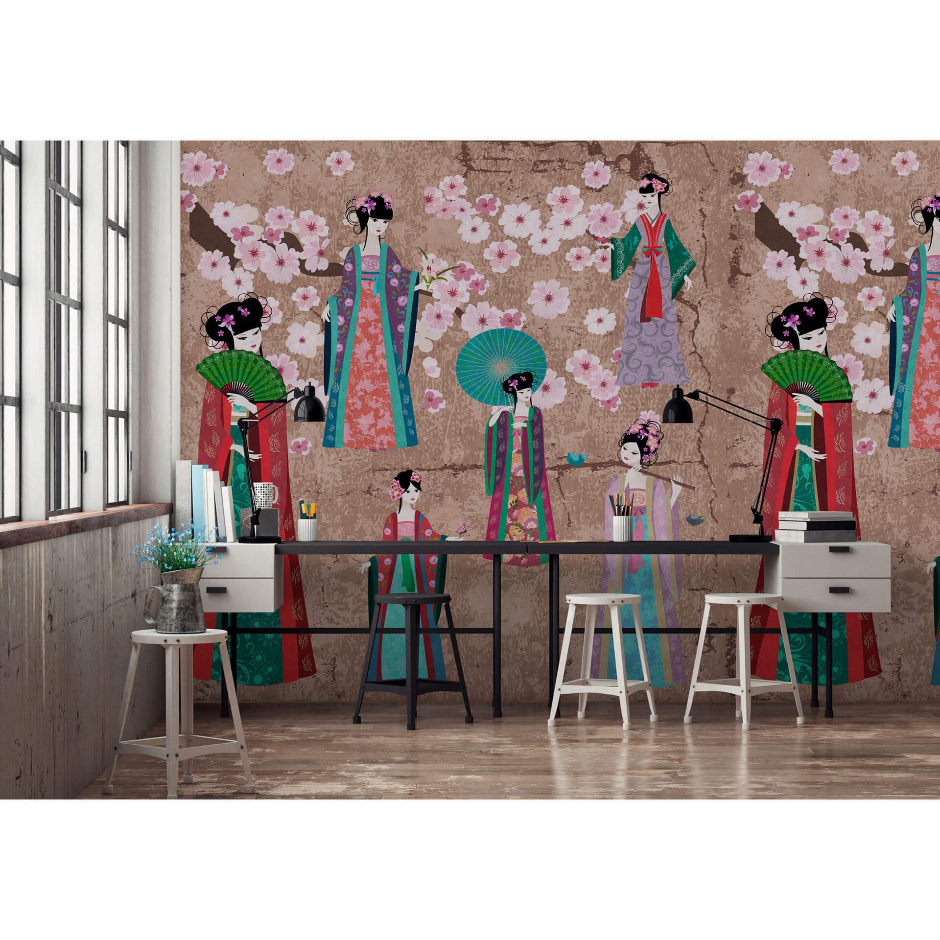 Fotomural Paredes de Patel kimono 2