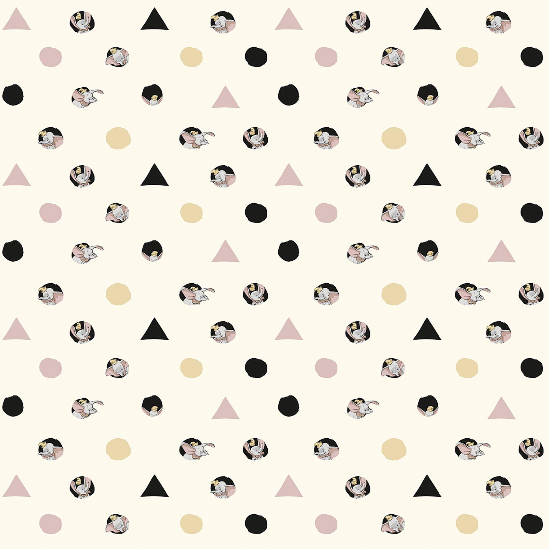Tapet - Dumbo hjørner og prikker - 200 x 280 cm