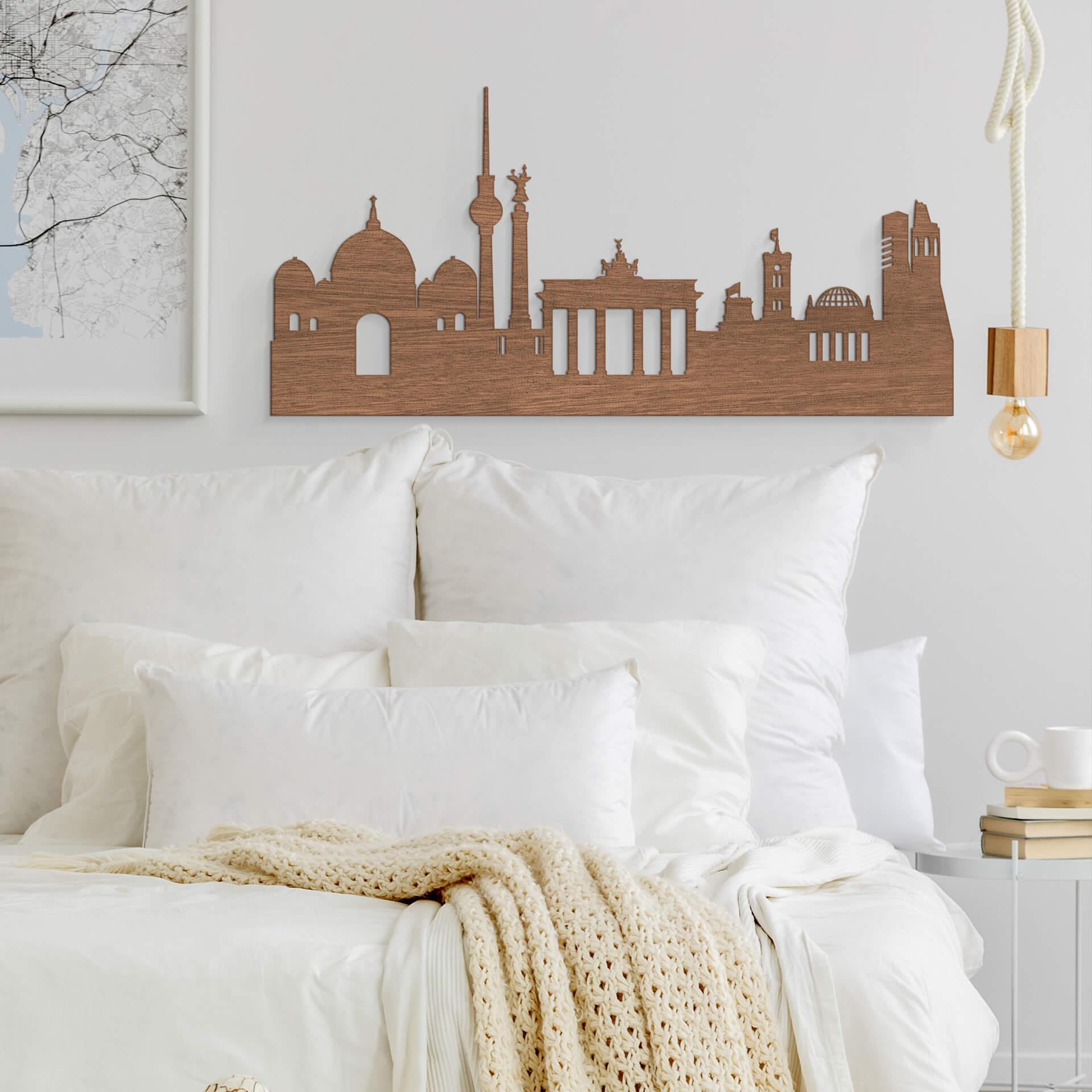 Chapa de caoba Wood art - Skyline Berlin