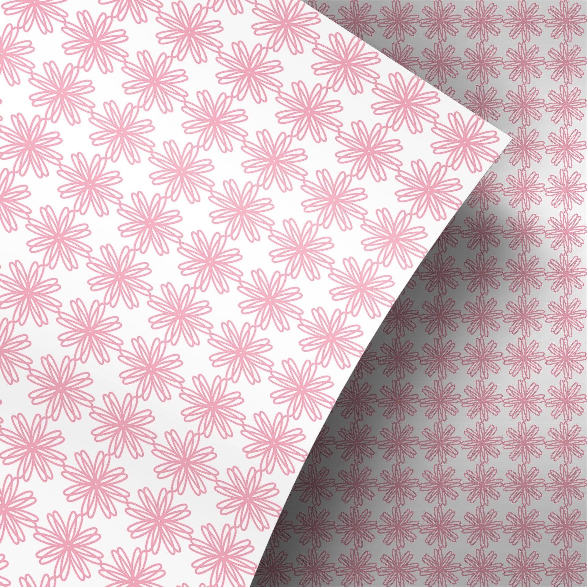 Møbelfolie, dekorativ folie - kan tørres af - margueritter pink