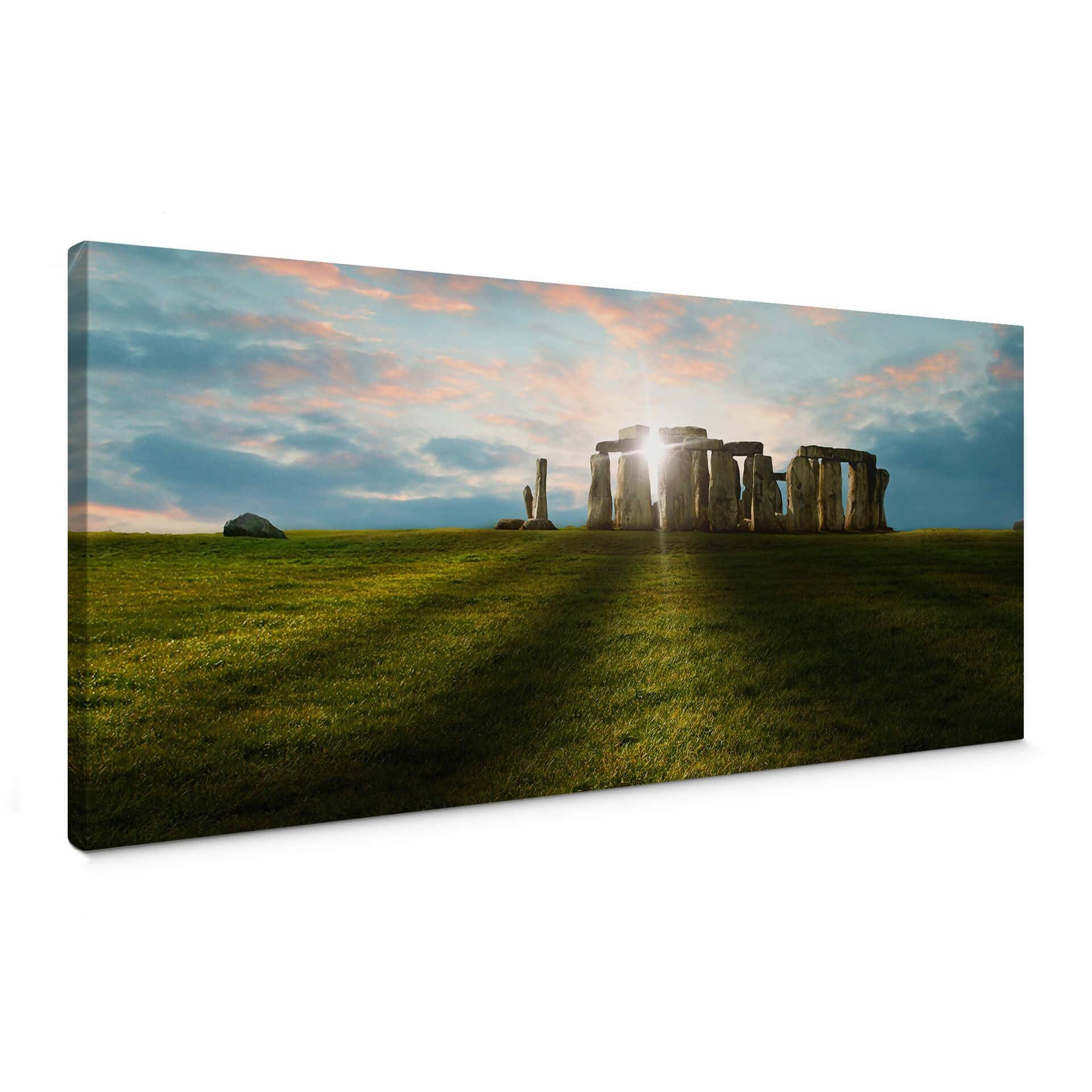 Lienzo Stonehenge al atardecer - Panorama