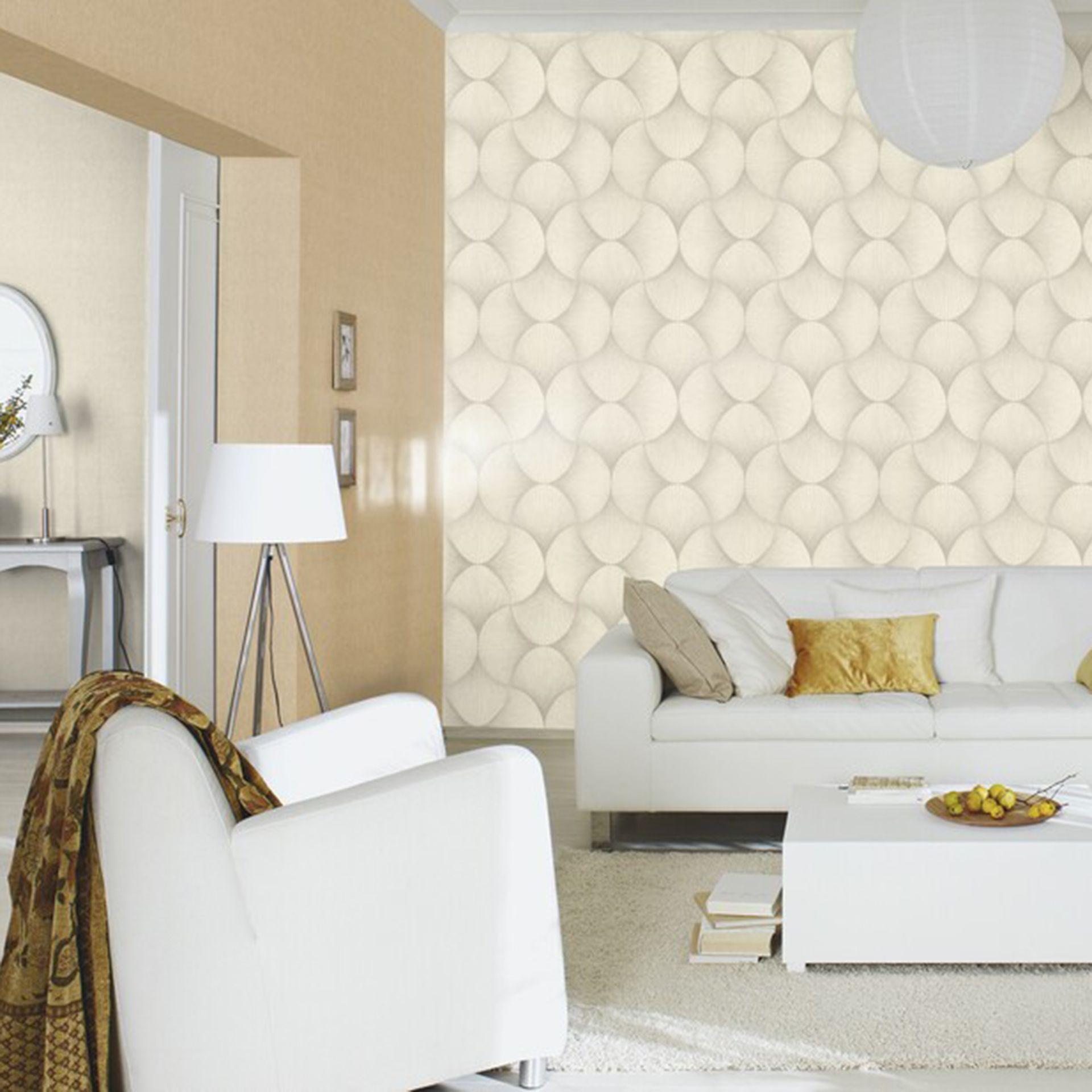 metallisk tapet, ikke-vævet tapet Sky Lounge beige-taupe