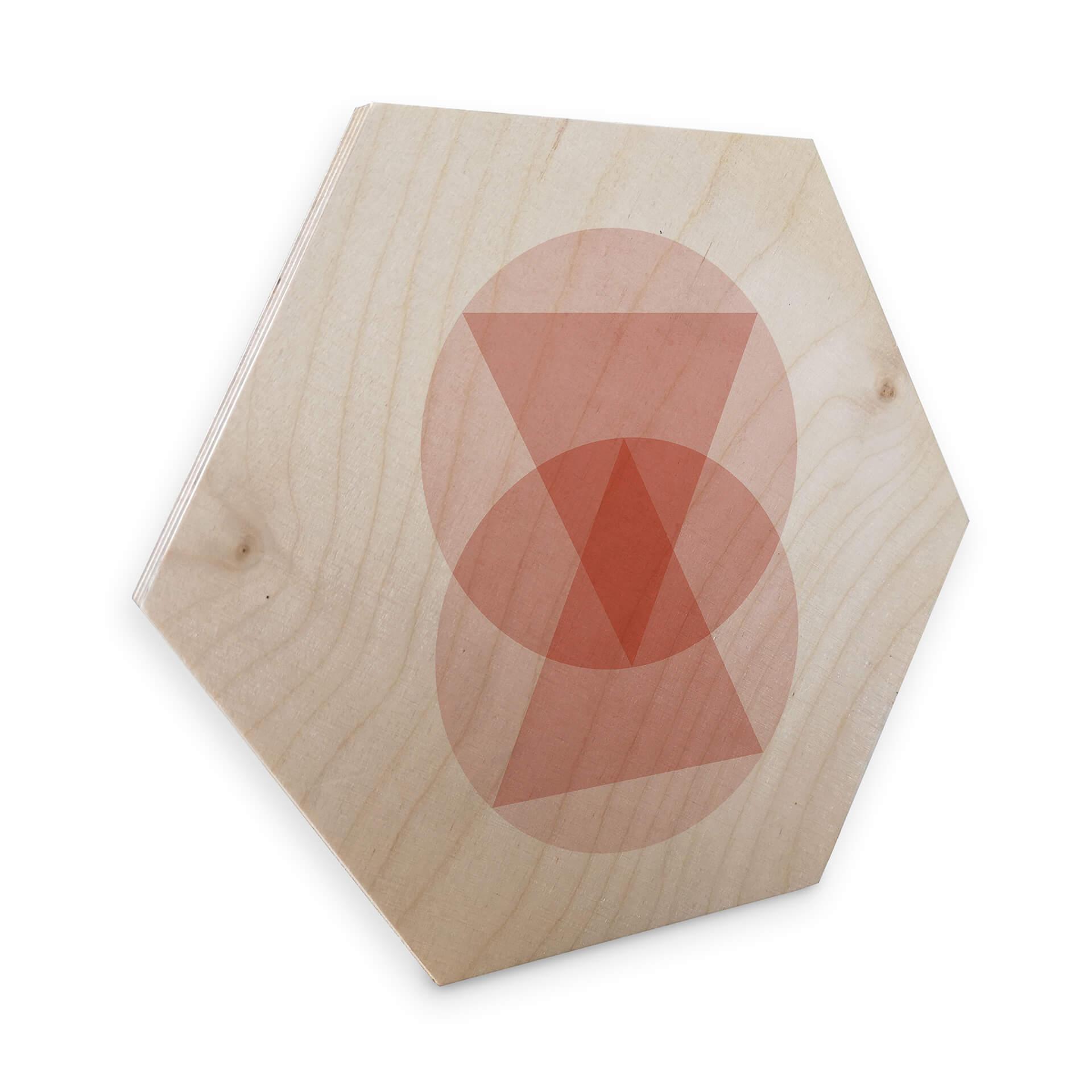 Hexagon Hout Nouveauprints - Circles and Triangles