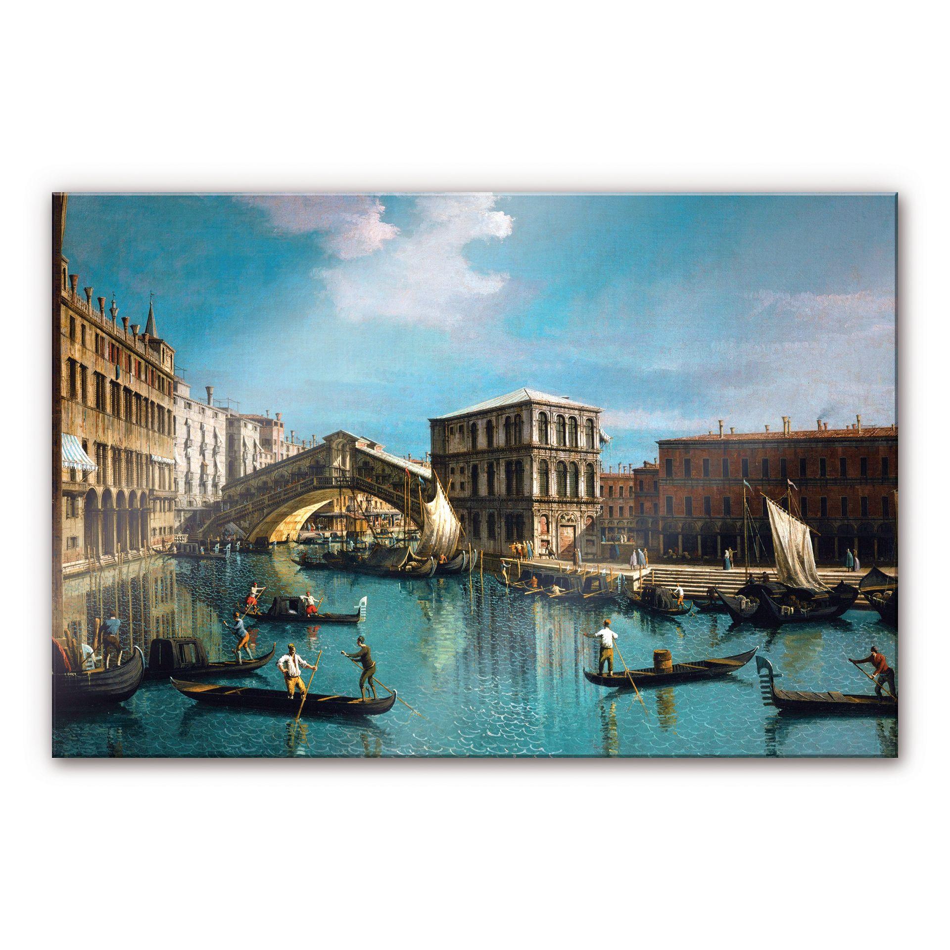Akrylbillede Canaletto - Rialtobroen i Venedig