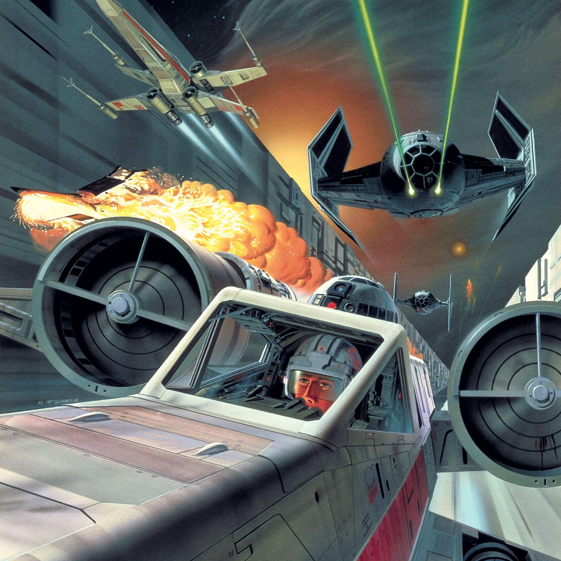 Vlies Fototapete - Star Wars Classic Death Star Trench Run - 200 x 280 cm