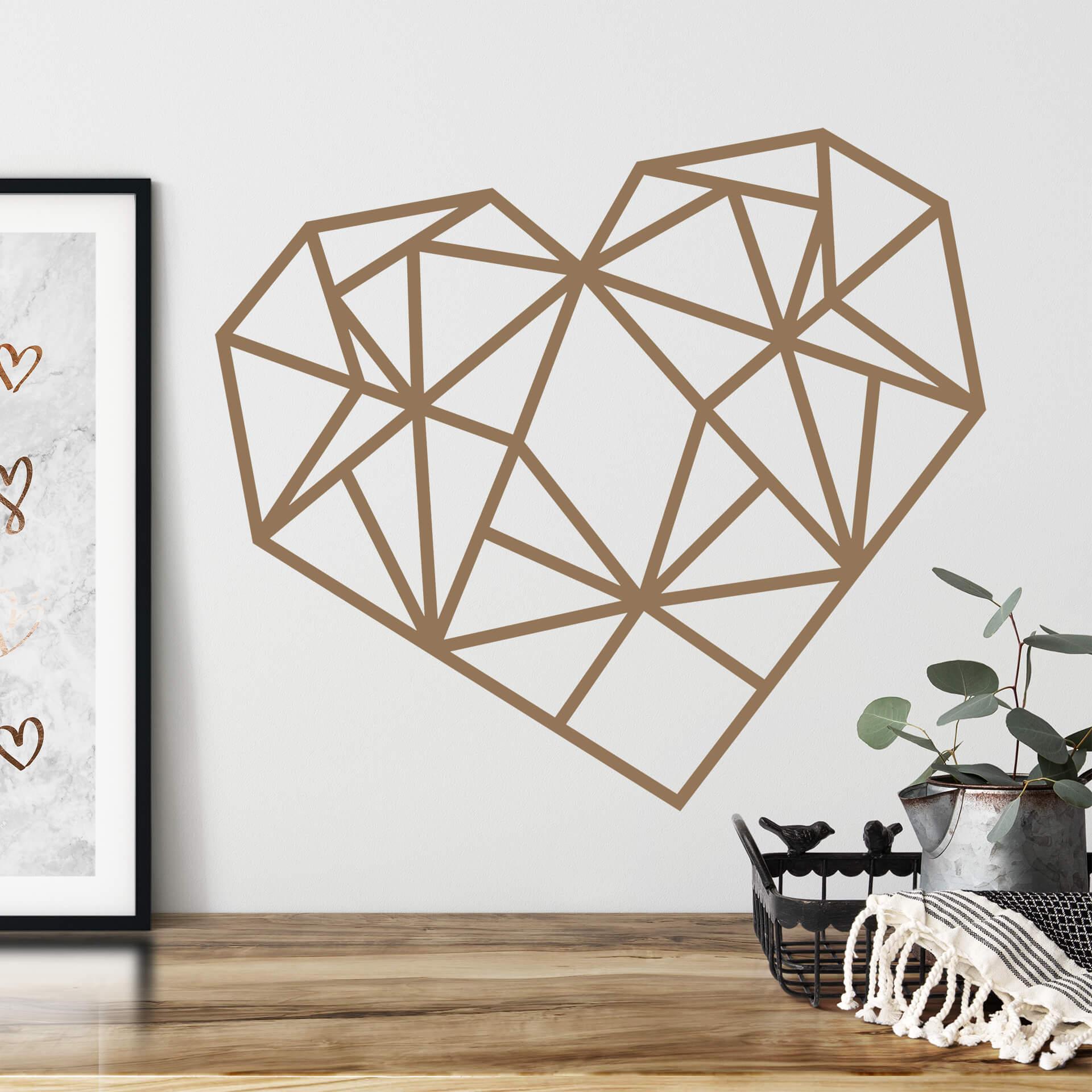 Muursticker Origami Hart
