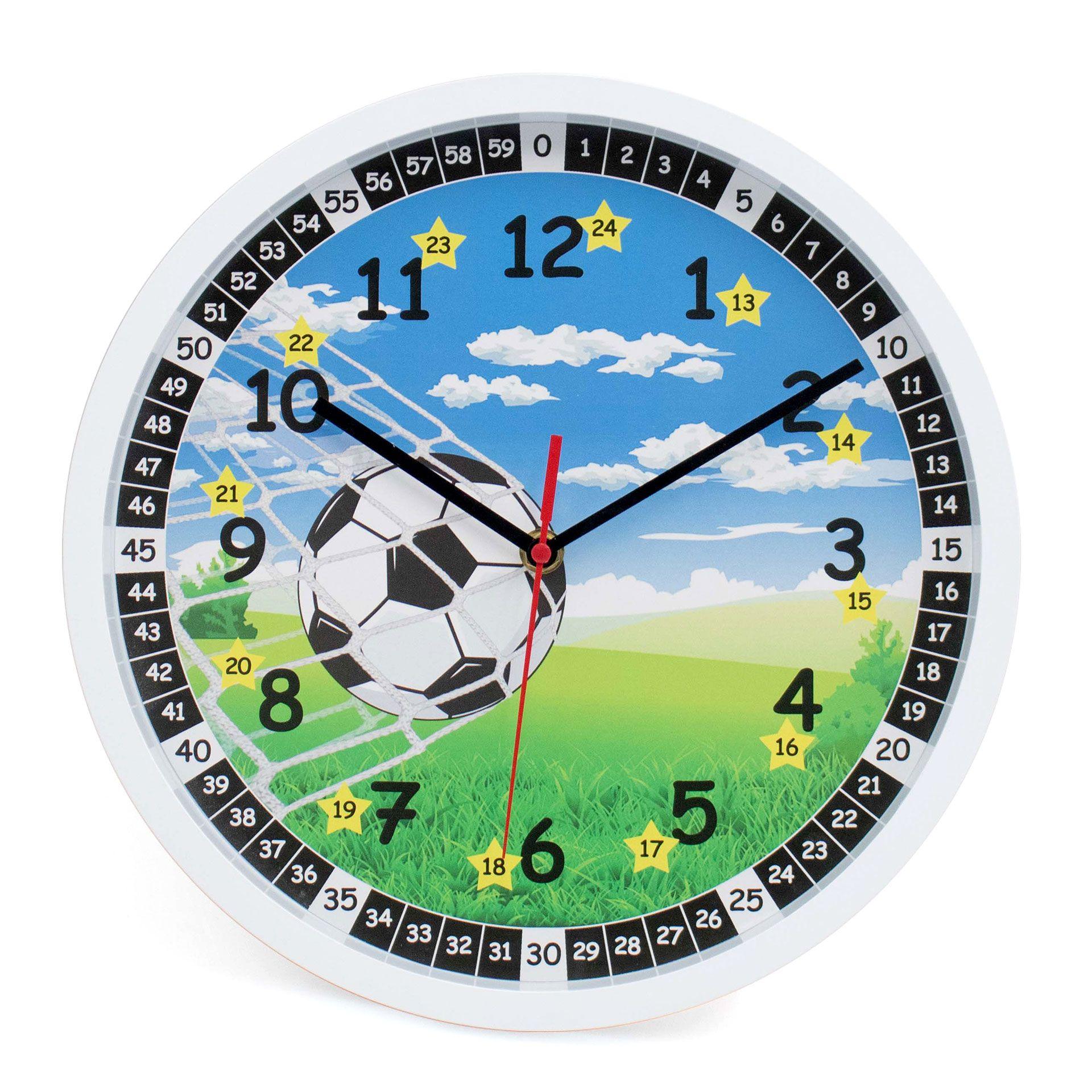 Wanduhr Kinder mit Fußball | rund | Ø30 cm