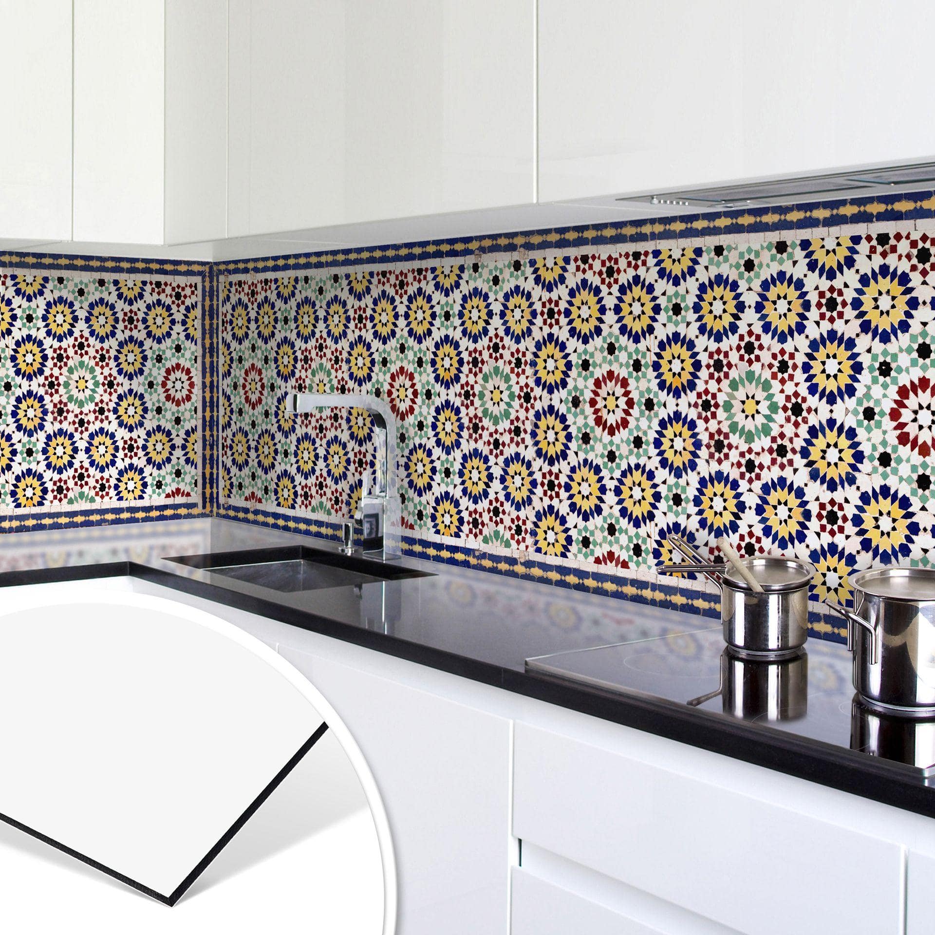 Revêtement pour cuisine - Alu-Dibond - Carrelage oriental 