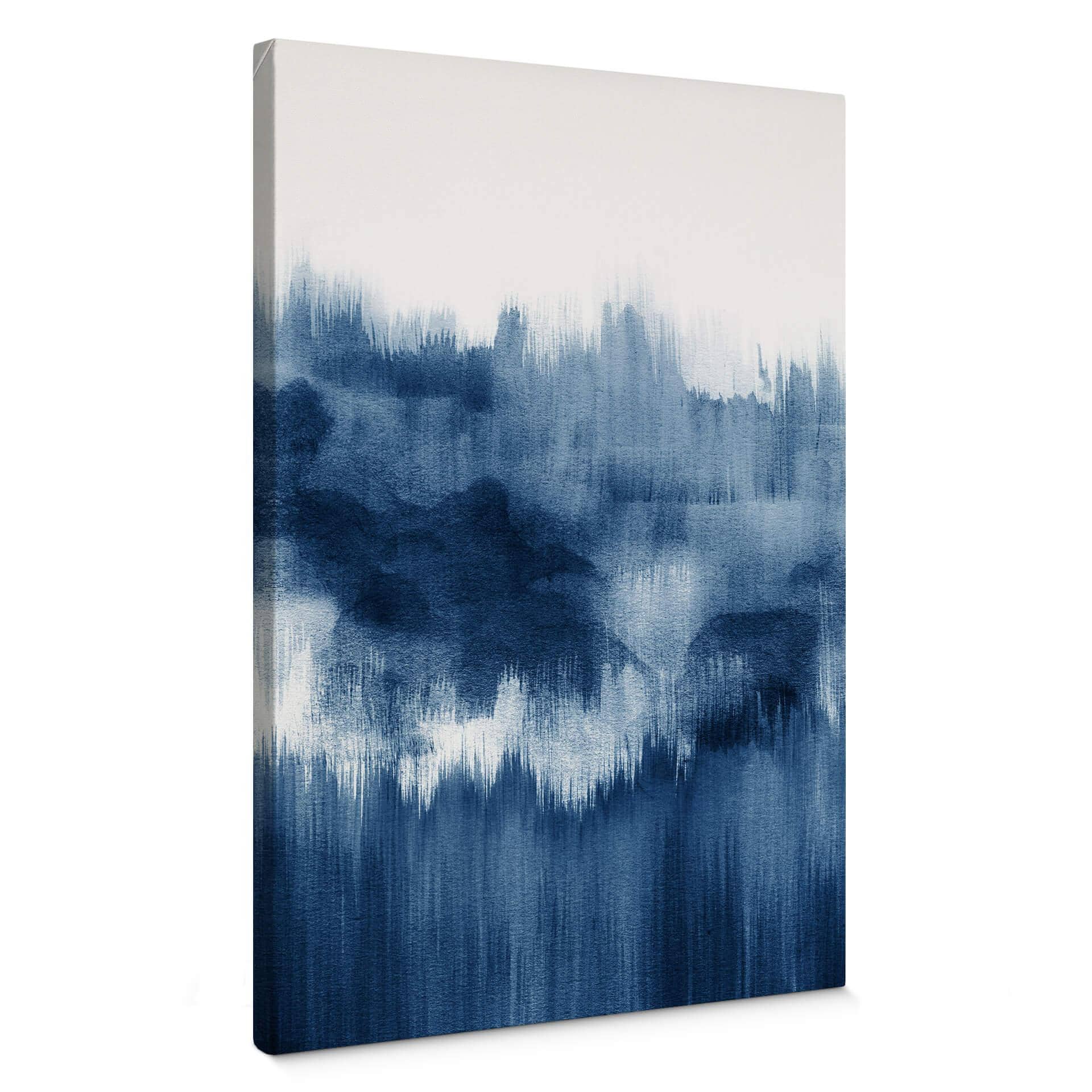 Lienzo Nouveauprints - Acuarela Pinceladas (azul)