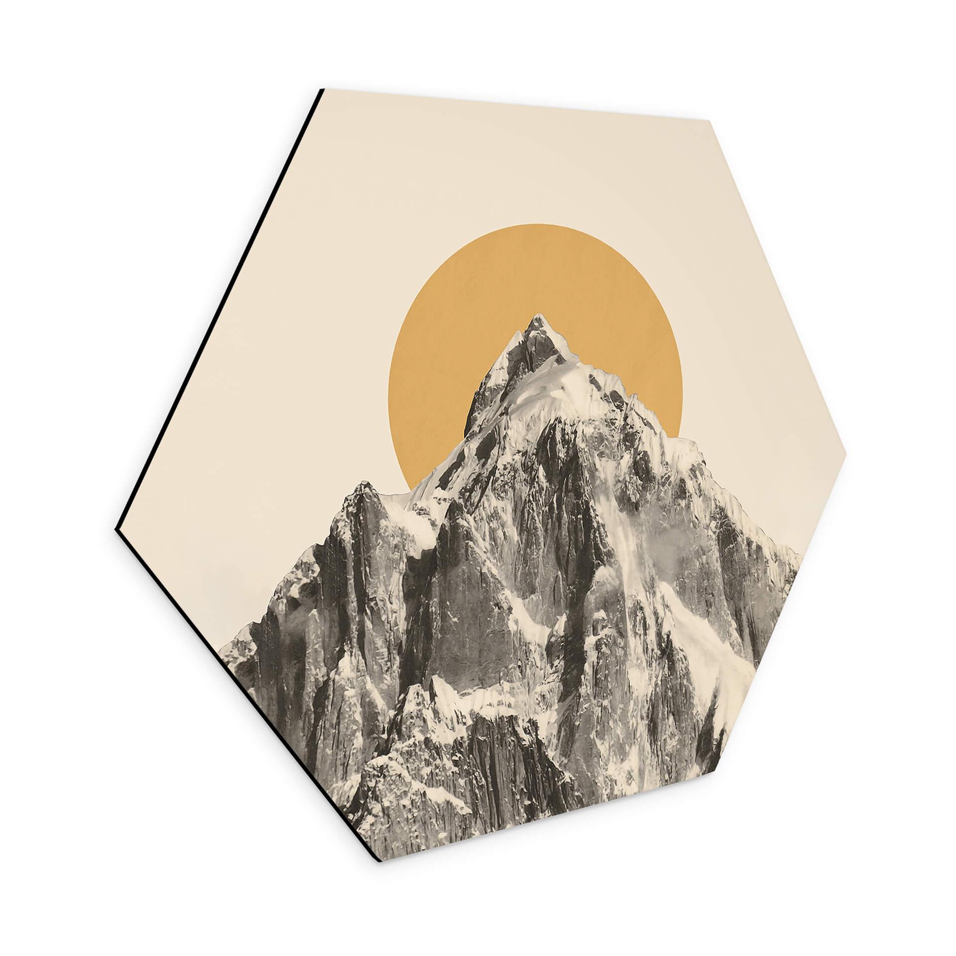 Hexagon Dibond Bodart - Sun and Mountain