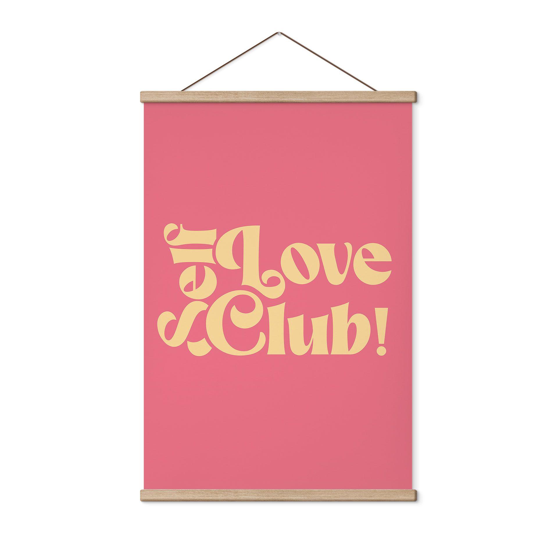 Póster de tela Self Love Club Pink - Impresiones de Ayleen