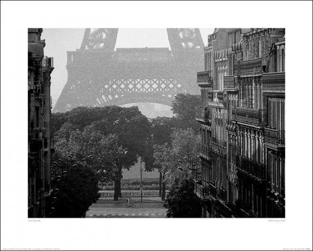 Plakat Paris - Eiffeltårnet, Pete Seaward kunsttryk (50 x 40 cm)