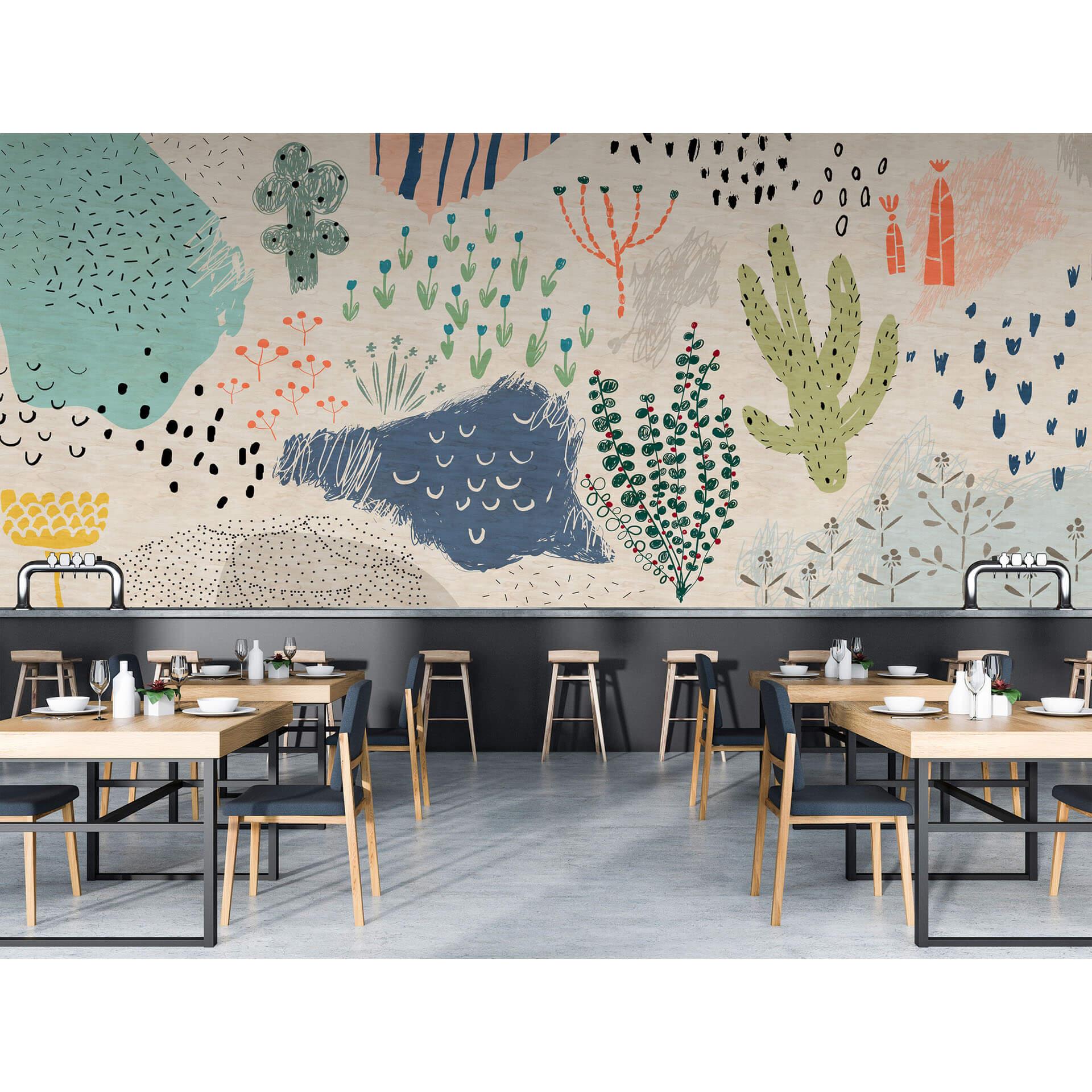 Livingwalls Fototapet Walls by Patel 2 crayon garden 1