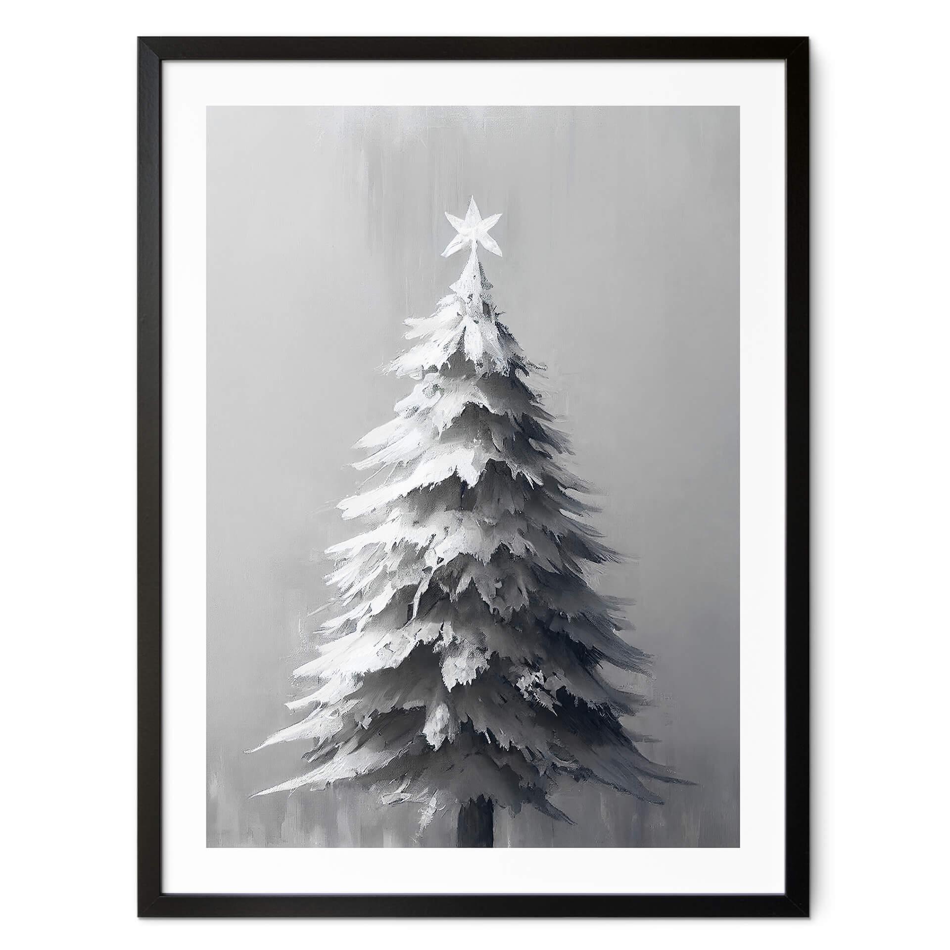 Póster del árbol de Navidad cubierto de nieve - Treechild