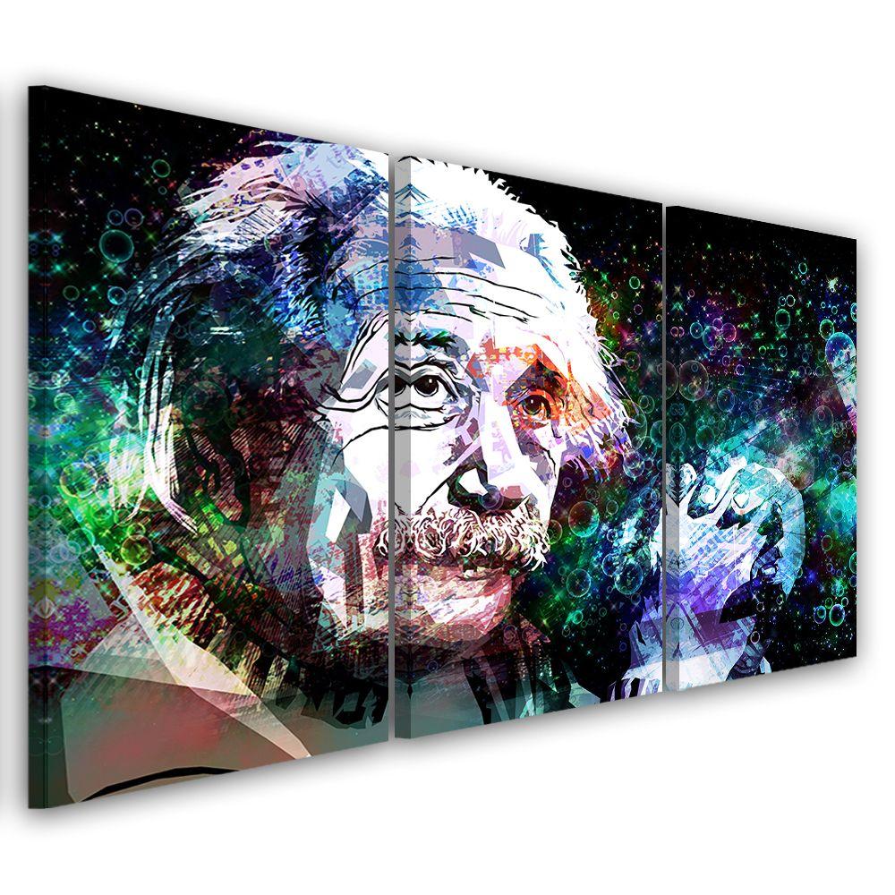 3-delt lærredstryk, Albert Einstein