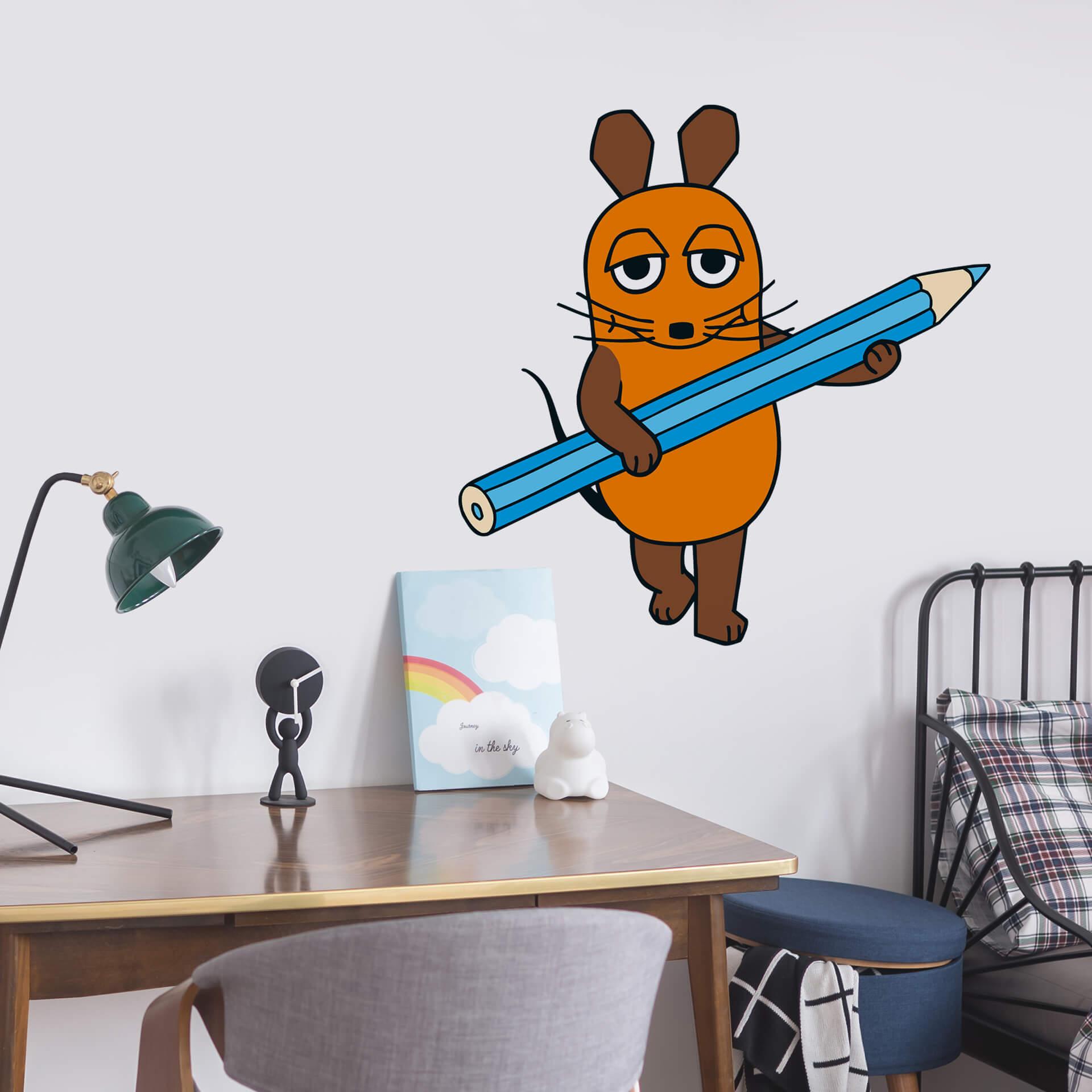 Muursticker De Muis met Potlood