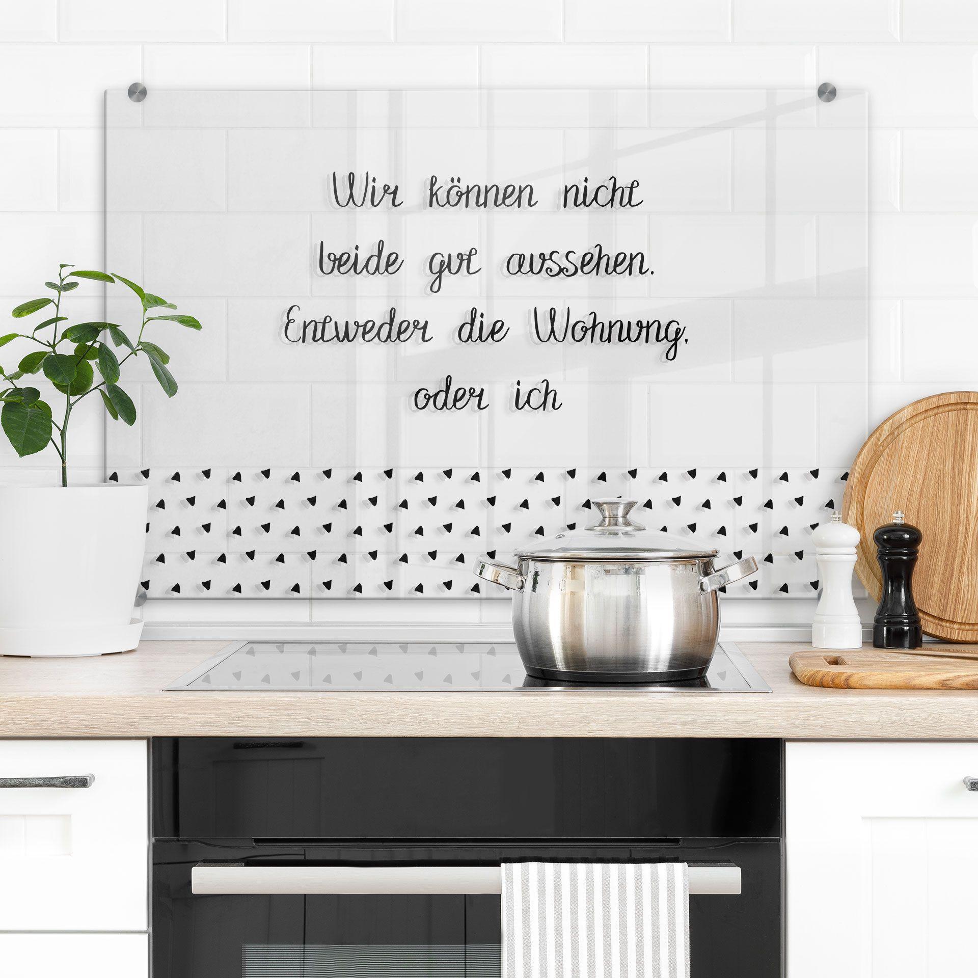 Stænkplade - Wir können nicht beide gut aussehen