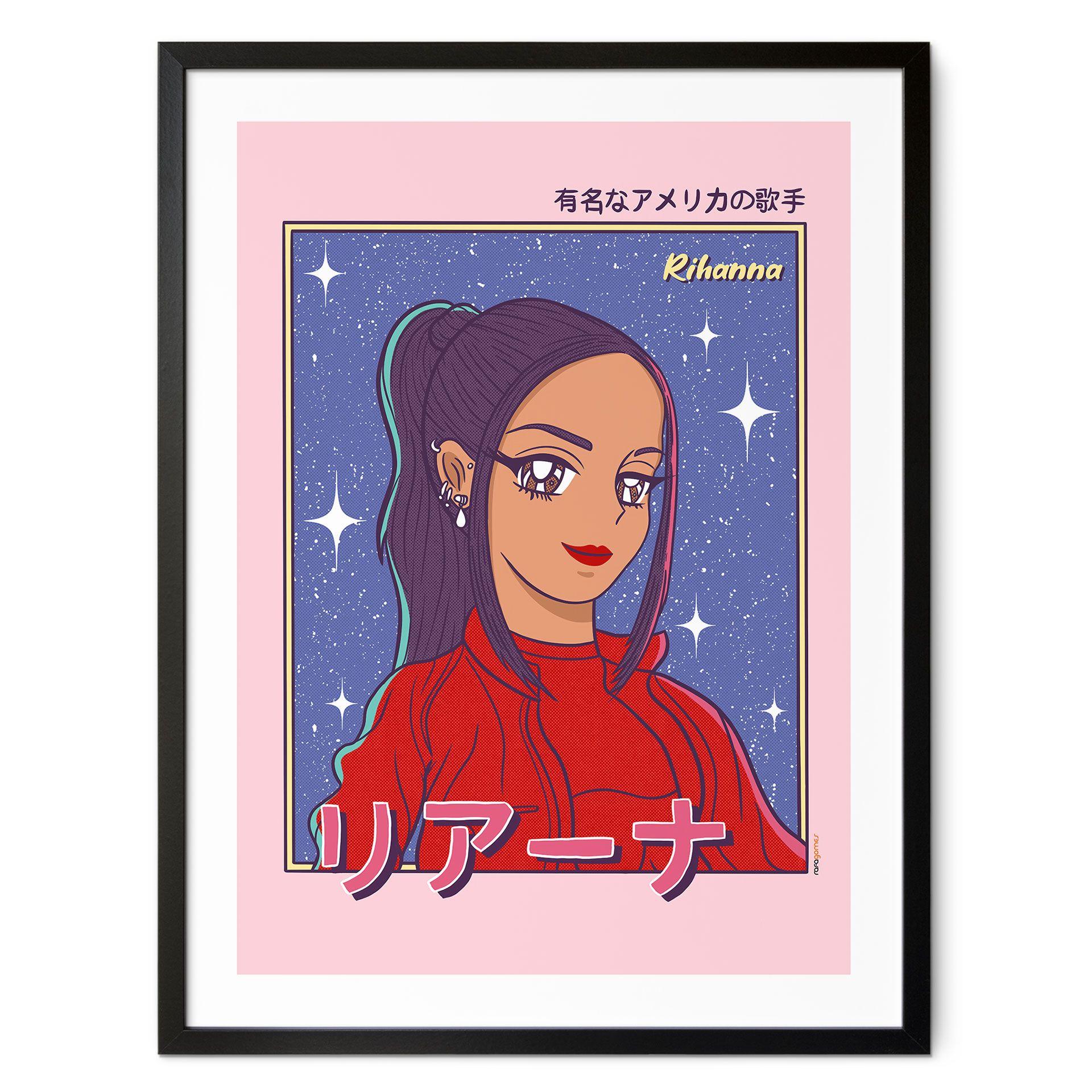 Póster Anime-Girl "Rihanna" - Gomes