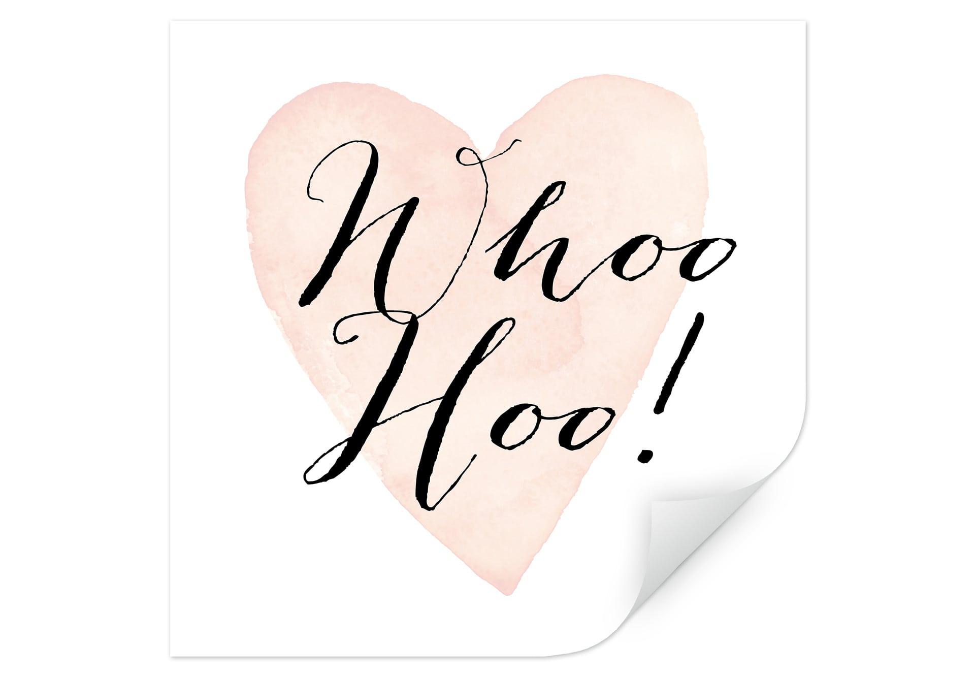 Zelfklevende Poster Confetti & Cream - Whoo hoo
