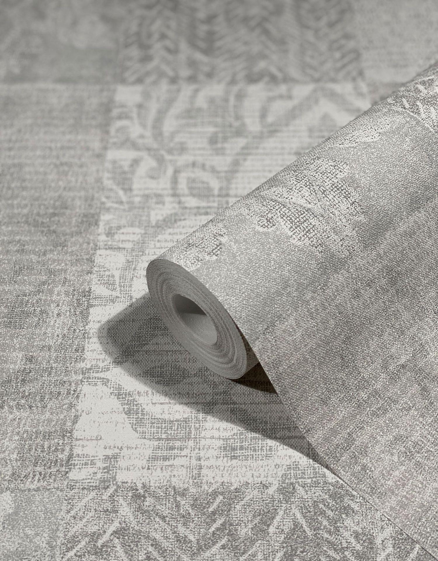 grafisk tapet, non-woven tapet Novamur Yvi greige
