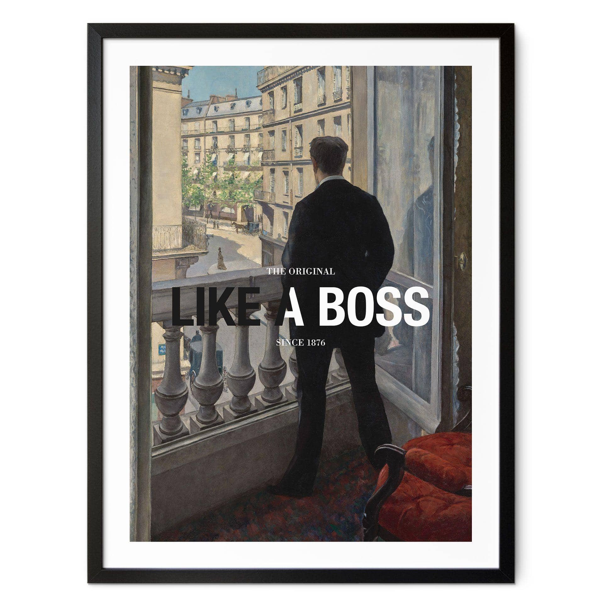 Plakat Like a Boss - Inspireret af Caillebotte - Ung mand ved vinduet