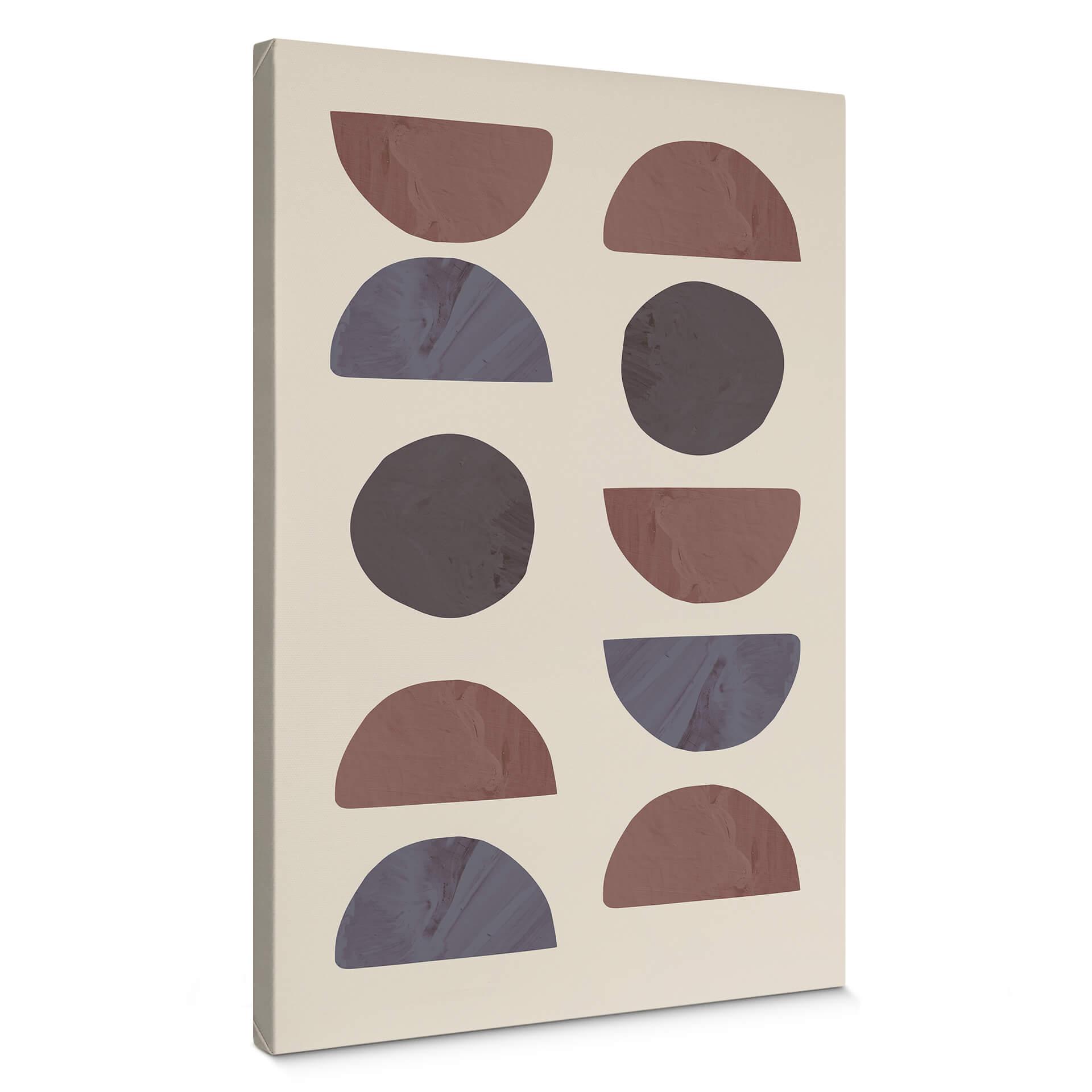 Lienzo 1X Estudio - Formas abstractas en tonos tierra